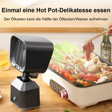 Novzep Absauganlage Mini-Dunstabzugshaube, tragbare Dunstabzugshaube mit, Fettabsaugfilter und Entlüftung,geeignet für BBQHotpot im Innenbereich