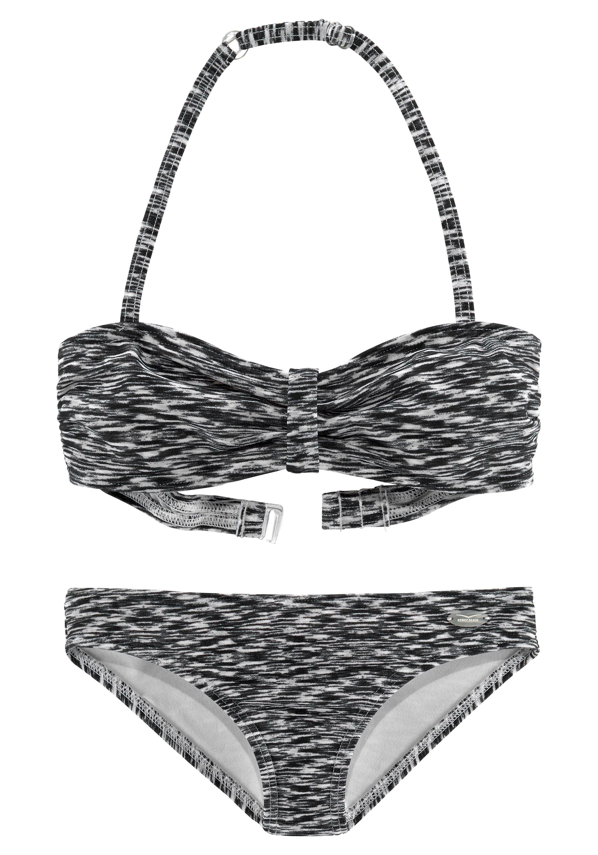 Venice Beach Bandeau-Bikini regulierbares Top, seitliche Stäbchen