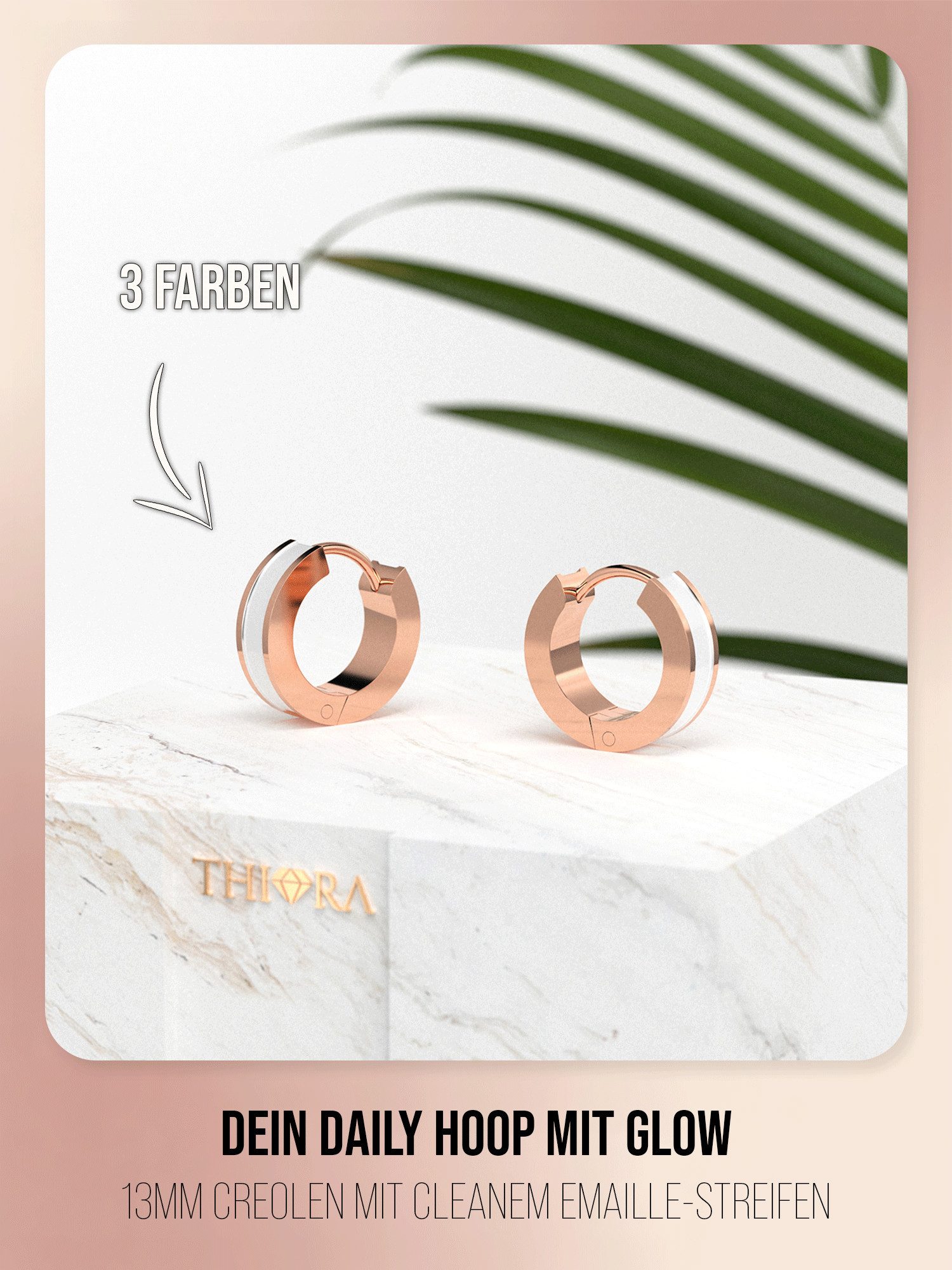 THIORA Paar Creolen Seychelles Secret, Wasserfest