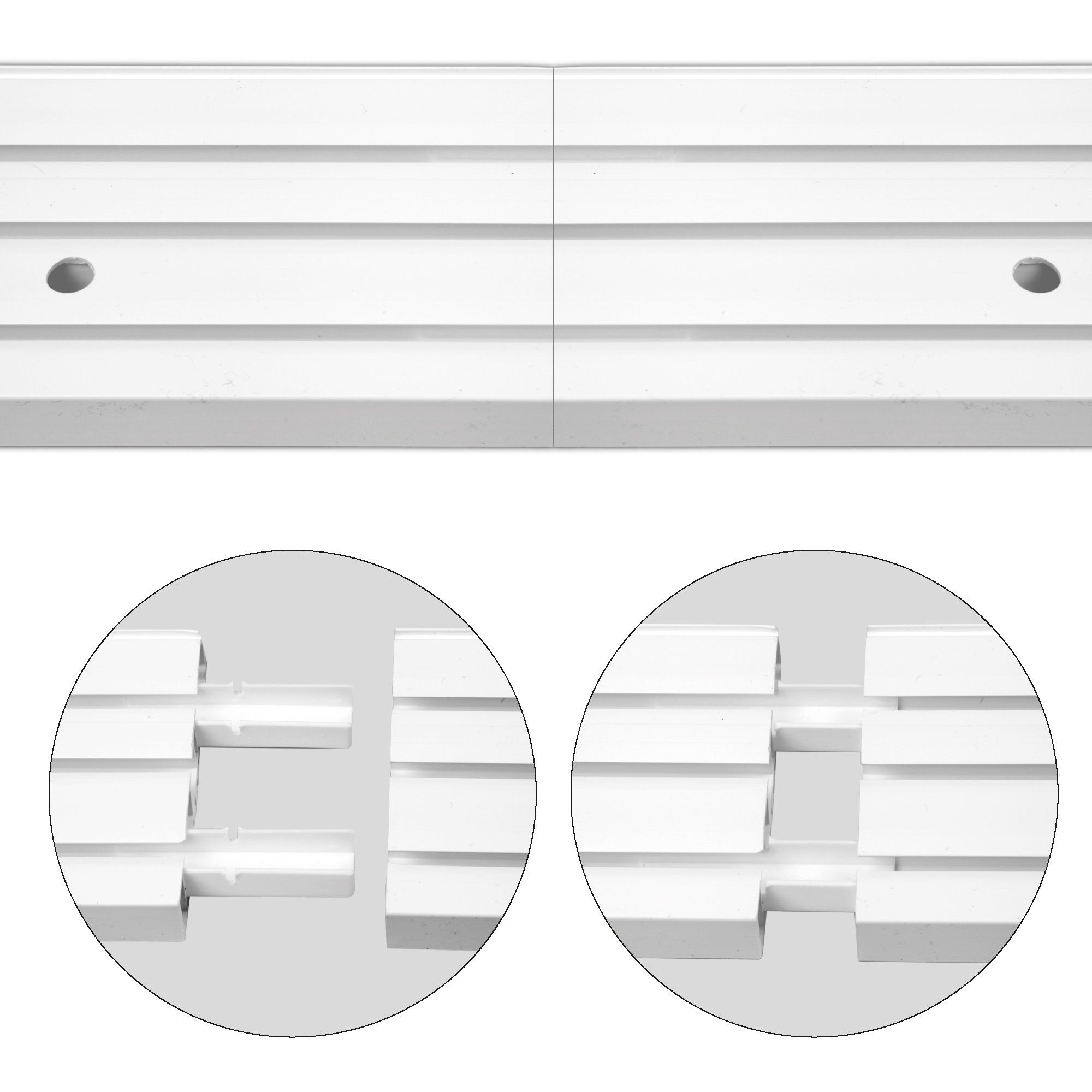 Bestlivings Vorhangschiene Zubehör für Gardinenschienen, 3-läufig, Deckenmo günstig online kaufen