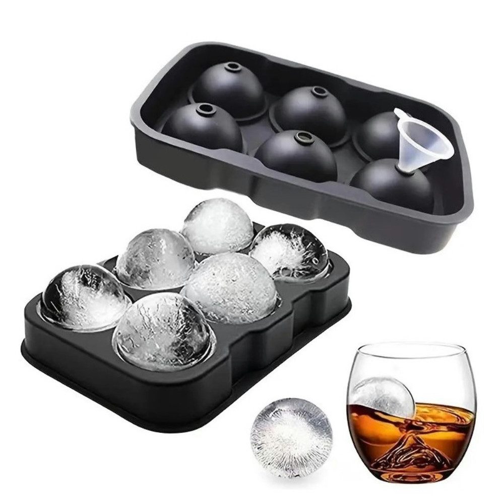 WS-Trend Eiswürfelform XL Eiskugel Eiswürfelform aus Silikon mit abnehmbarem Deckel