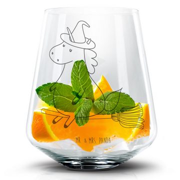 Mr. & Mrs. Panda Cocktailglas Einhorn Hexe - Transparent - Geschenk, Cocktailglas mit Gravur, Pegas, Premium Glas, Einzigartige Gravur