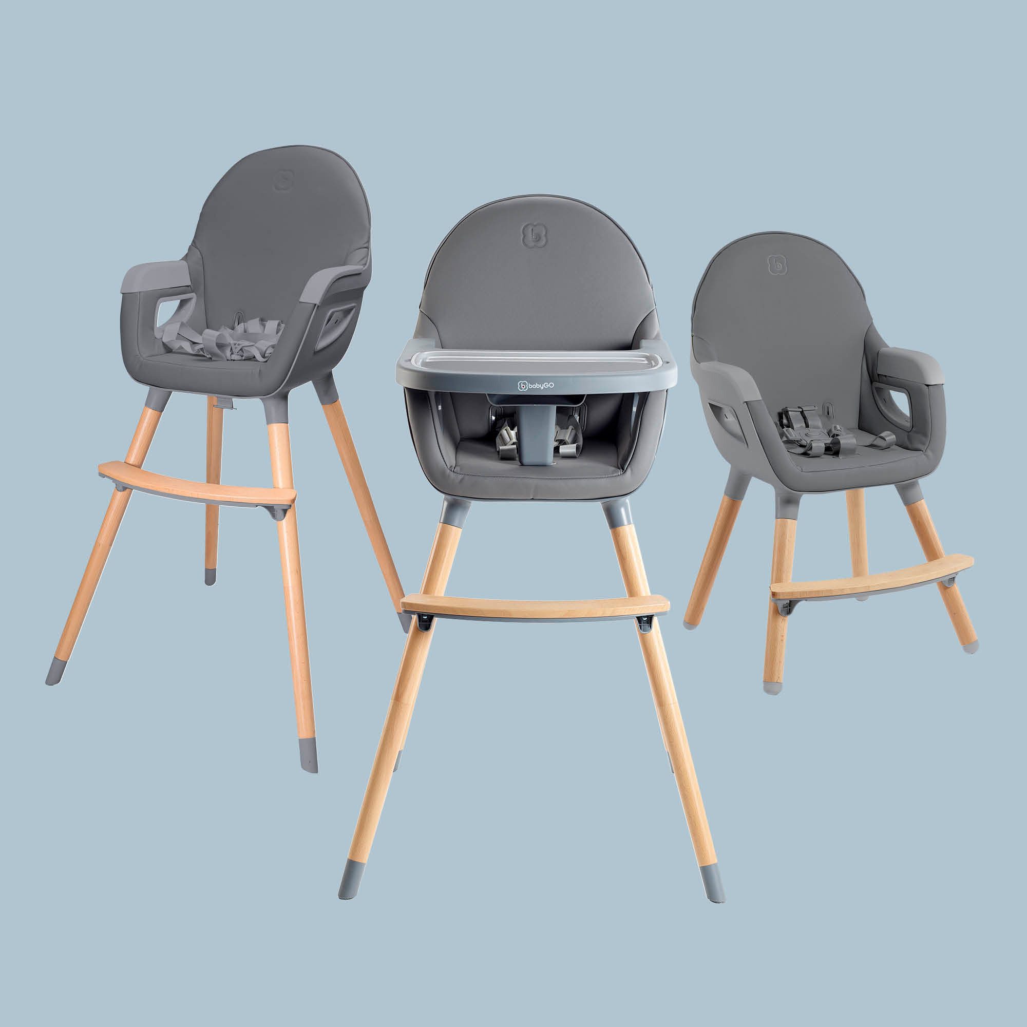 BabyGo Hochstuhl Scandi - wood – Bild 5 von 5