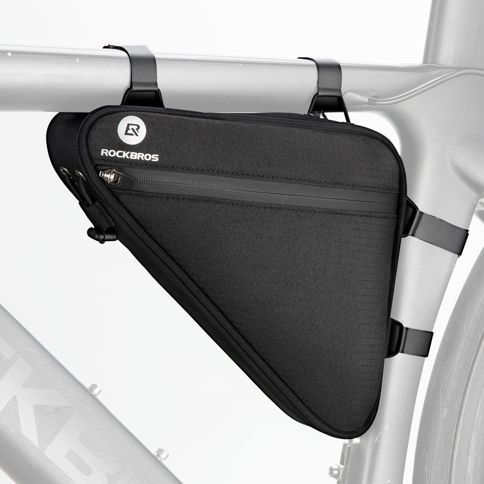 ROCKBROS Rahmentasche Fahrradtasche Dreieckstasche 1,5 L (1-tlg), Große Kapazität Werkzeugtasche Wasserabweisend Reflektierend