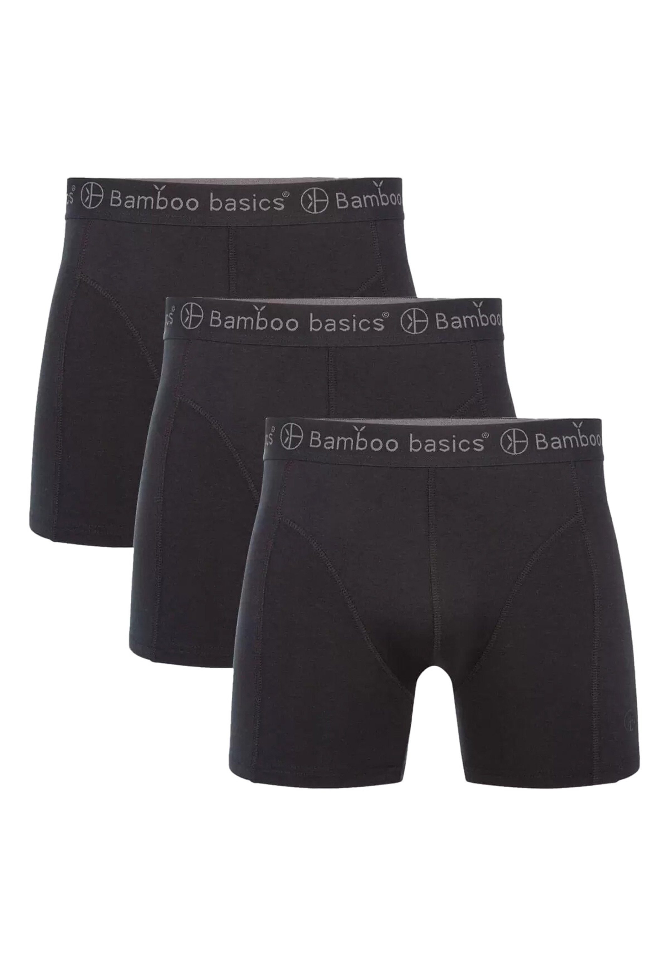 Retro mit Viskose basics 3-St) Ohne Material Pant (Spar-Set, Rico Retro 3er Boxer Short Pack / Schwarz Weiches - Eingriff - Bamboo