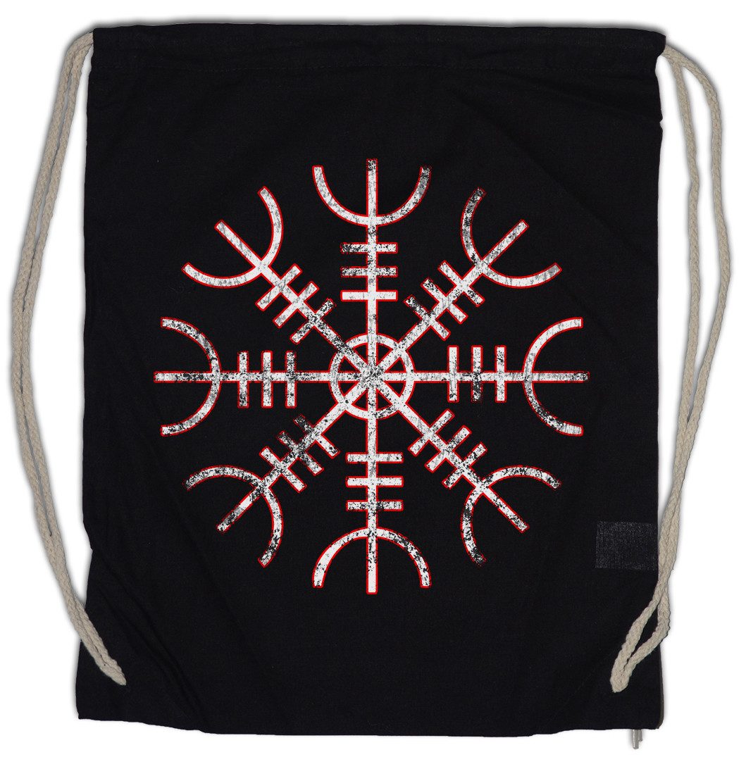 Urban Backwoods Turnbeutel Helmet Of Awe Turnbeutel Fafnir Aegishjálmur Helm der Ehrfurcht Island (1-tlg), Island Magische Sonne Celtic