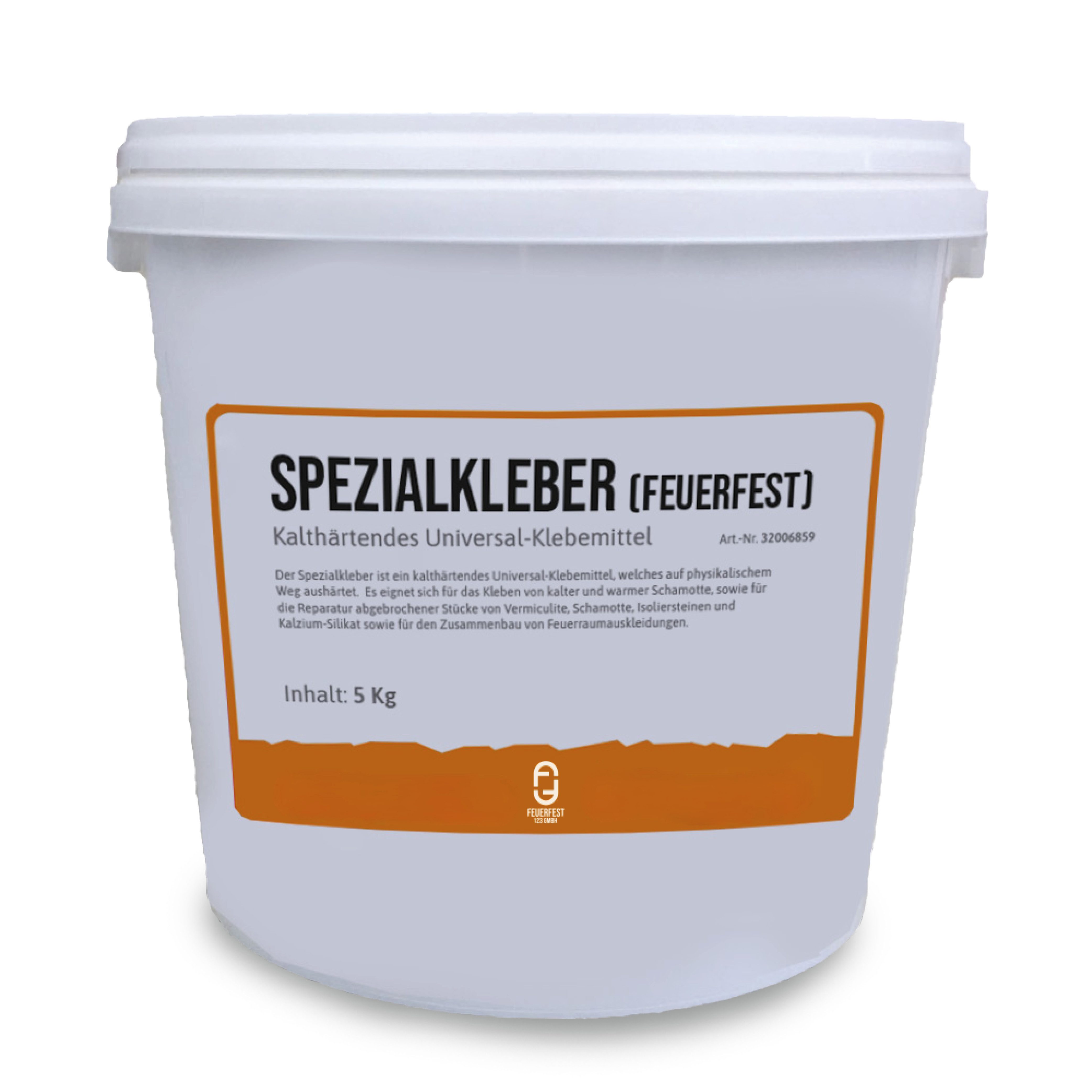 Feuerfest 123 GmbH Миномет Universal feuerfester Spezial-Kleber, (hitzebeständig bis 1.350 °C, physikalische Trocknung), für Schamotte, Vermiculite und feuerfeste Bauteile