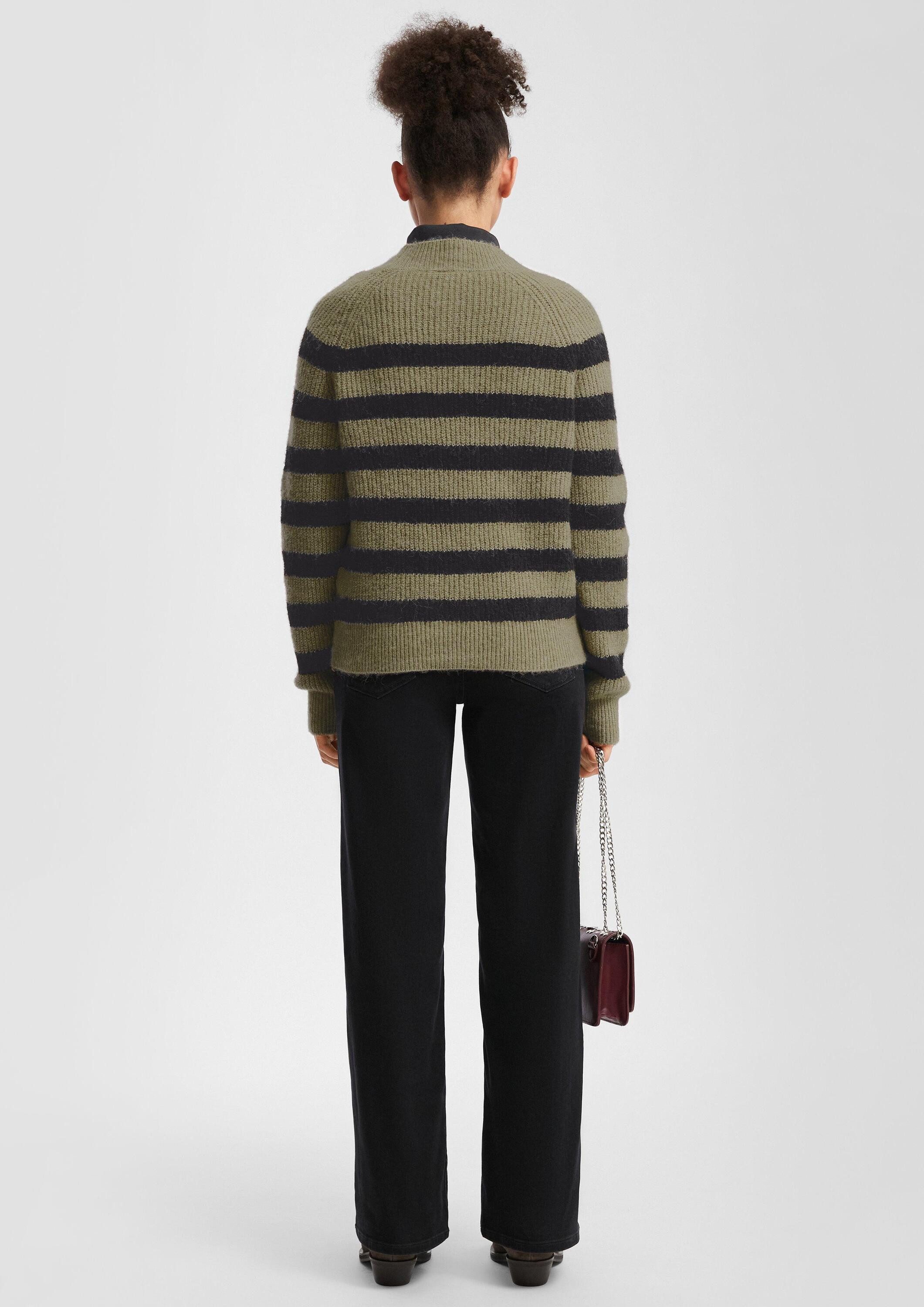 QS Longpullover Strickpullover Melierter Pullover