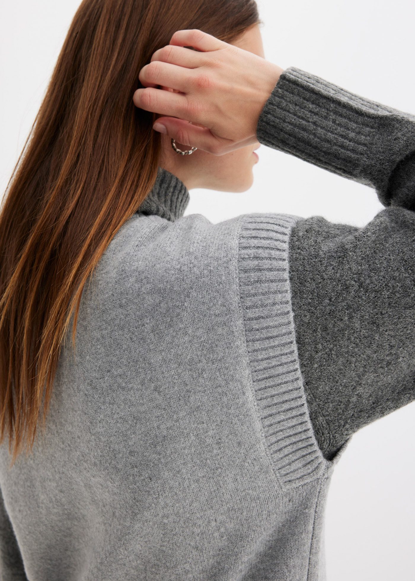 bonprix Strickweste toller Struktur-Mix, bequeme Passform, mit Knopfleiste