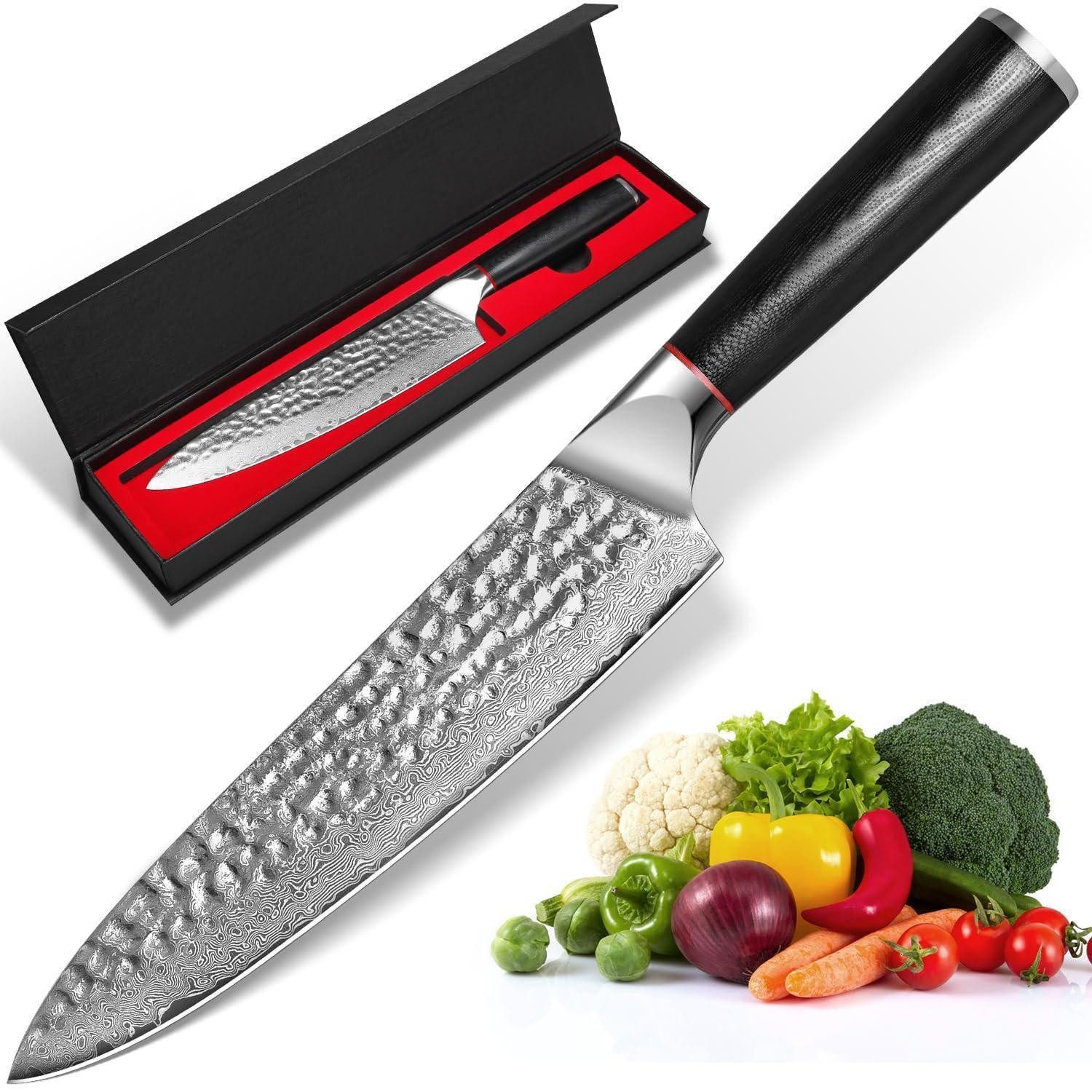 LuxusKollektion Damastmesser Damast Kochmesser 19,3 cm VG-10 G10cw-chef