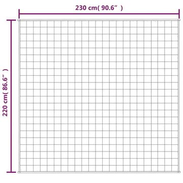 Bettüberwurf Gewichtsdecke Grau 220x230 cm 11 kg Stoff, vidaXL