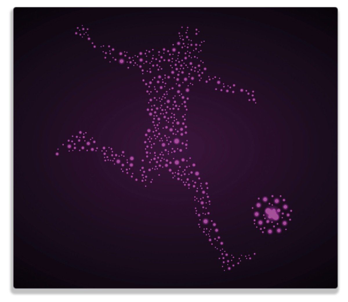 ein Fußball Noppen), in lila, Sternen 5mm tlg., 1 inkl. (Glasplatte, Herd-Abdeckplatte aus verschiedene Größen - tausend Wallario ESG-Sicherheitsglas, Spieler
