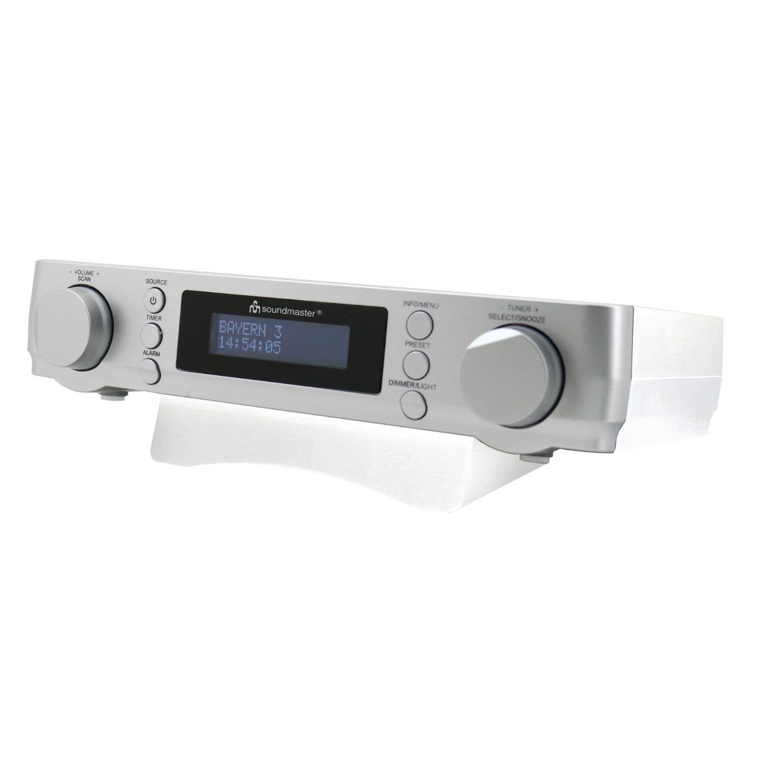 Soundmaster UR2022SI Küchenradio Unterbauradio DAB+ UKW-RDS Timer Wecker LED Küchen-Radio (DAB+, UKW/FM, RDS-Radio, 2 W, Unterbauradio, DAB+, LED Beleuchtung, Wecker, Timer)