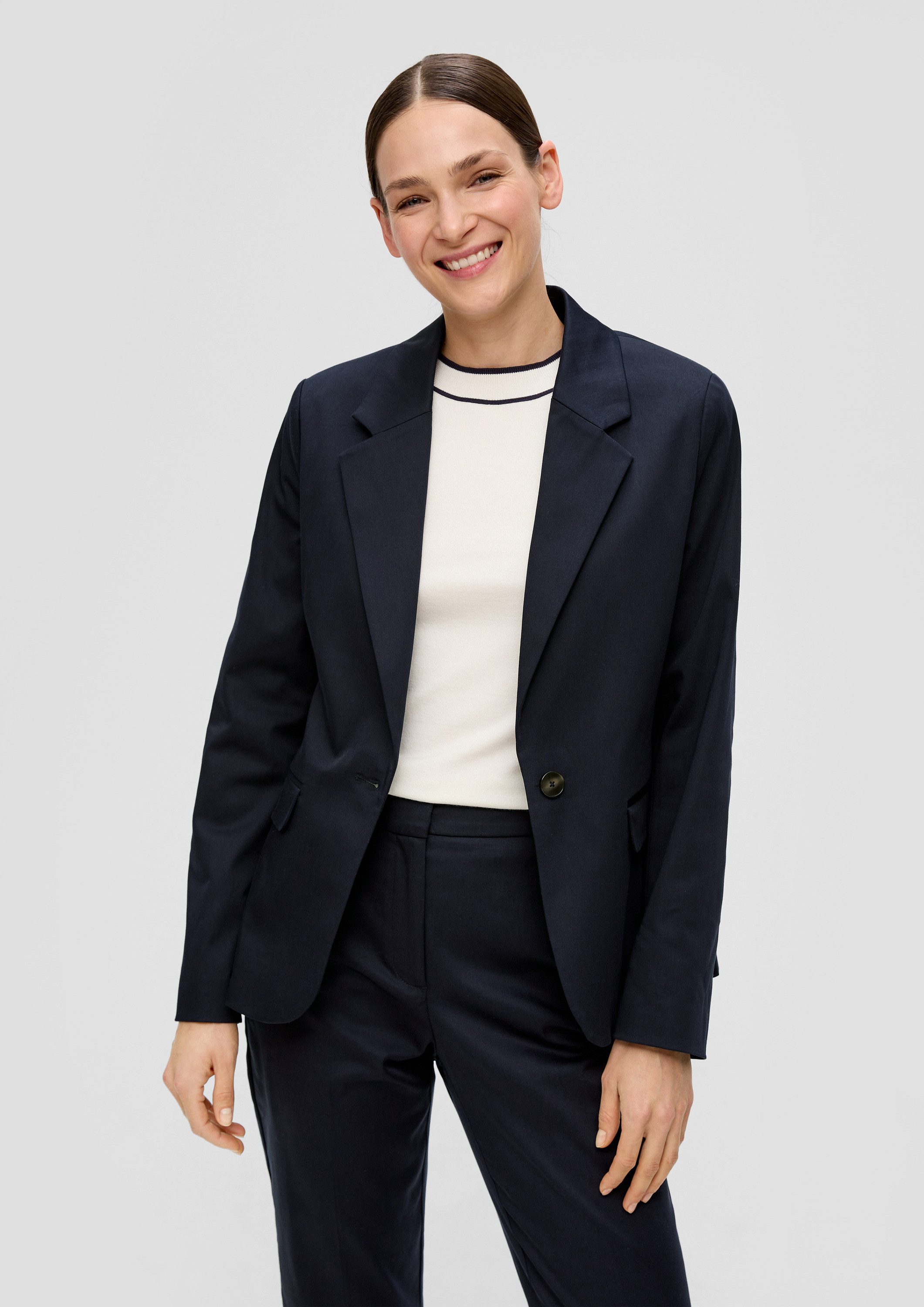 s.Oliver Jackenblazer Indoor-Blazer Blazer aus Lyocellmix