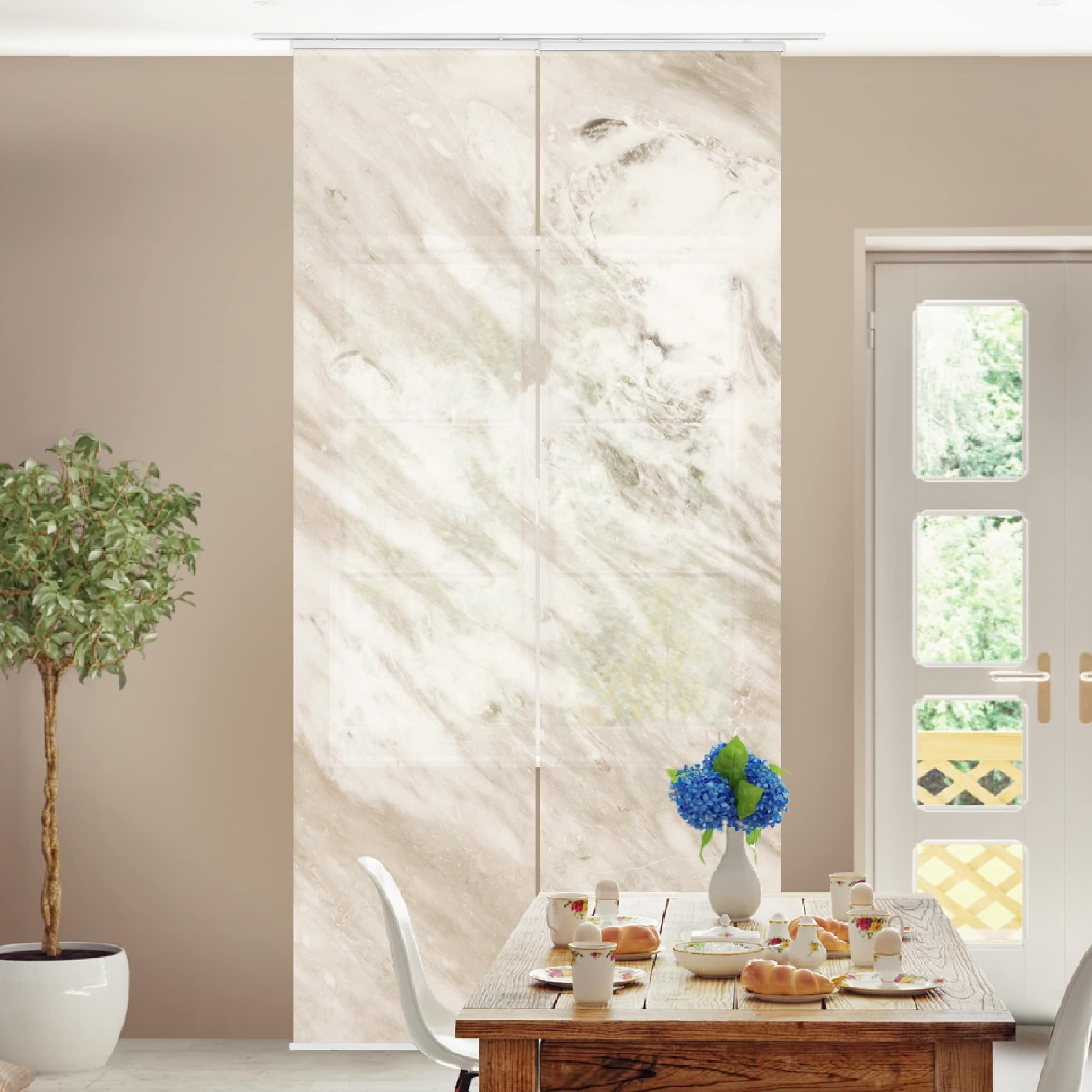 Bilderdepot24 Schiebegardine modern Flächenvorhang blickdicht Marmor günstig online kaufen