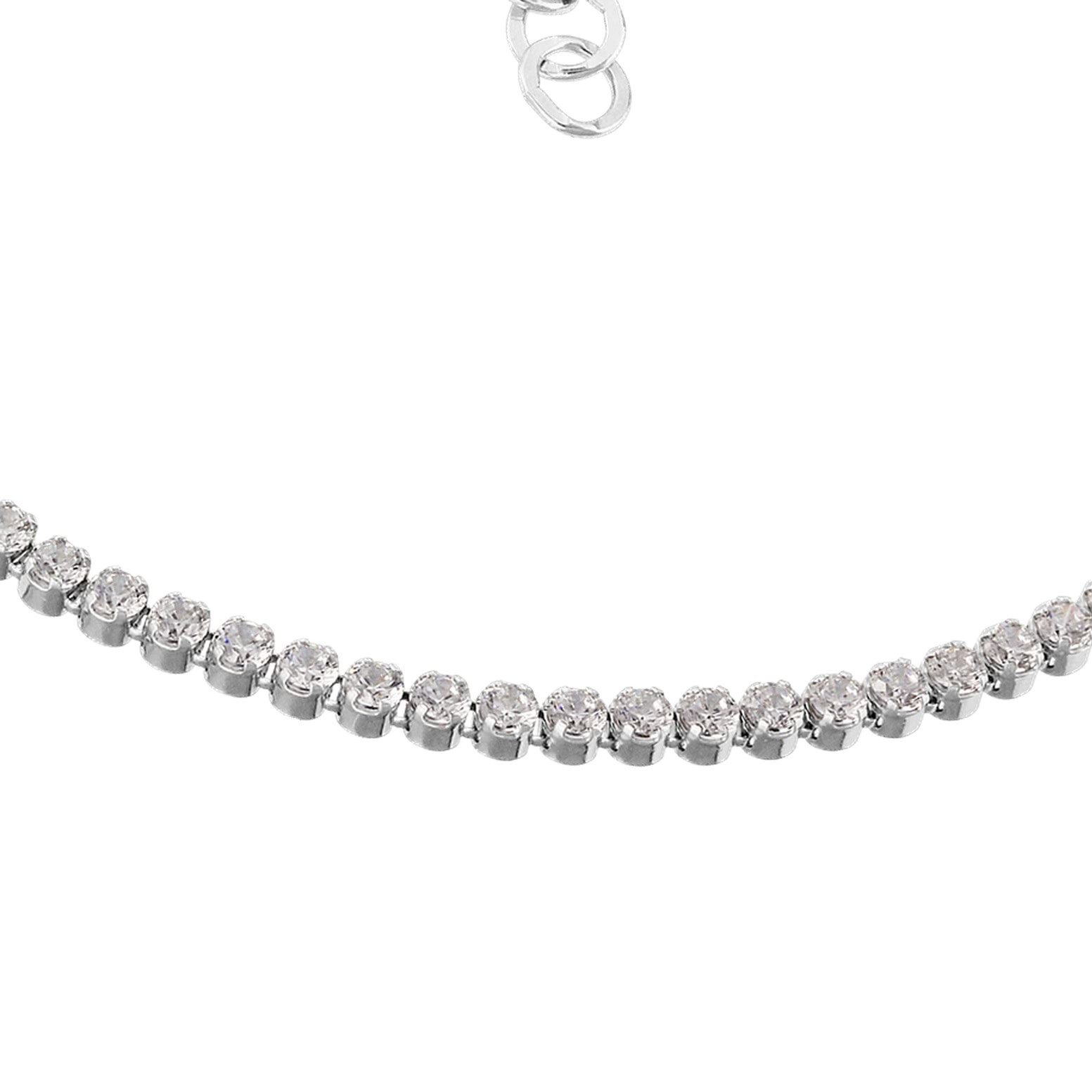 SilberDream Silberarmband SilberDream Armschmuck 18-21cm weiß (Armband), Armbänder für Damen 925 Sterling Silber, Made-In Italy – Bild 4 von 5