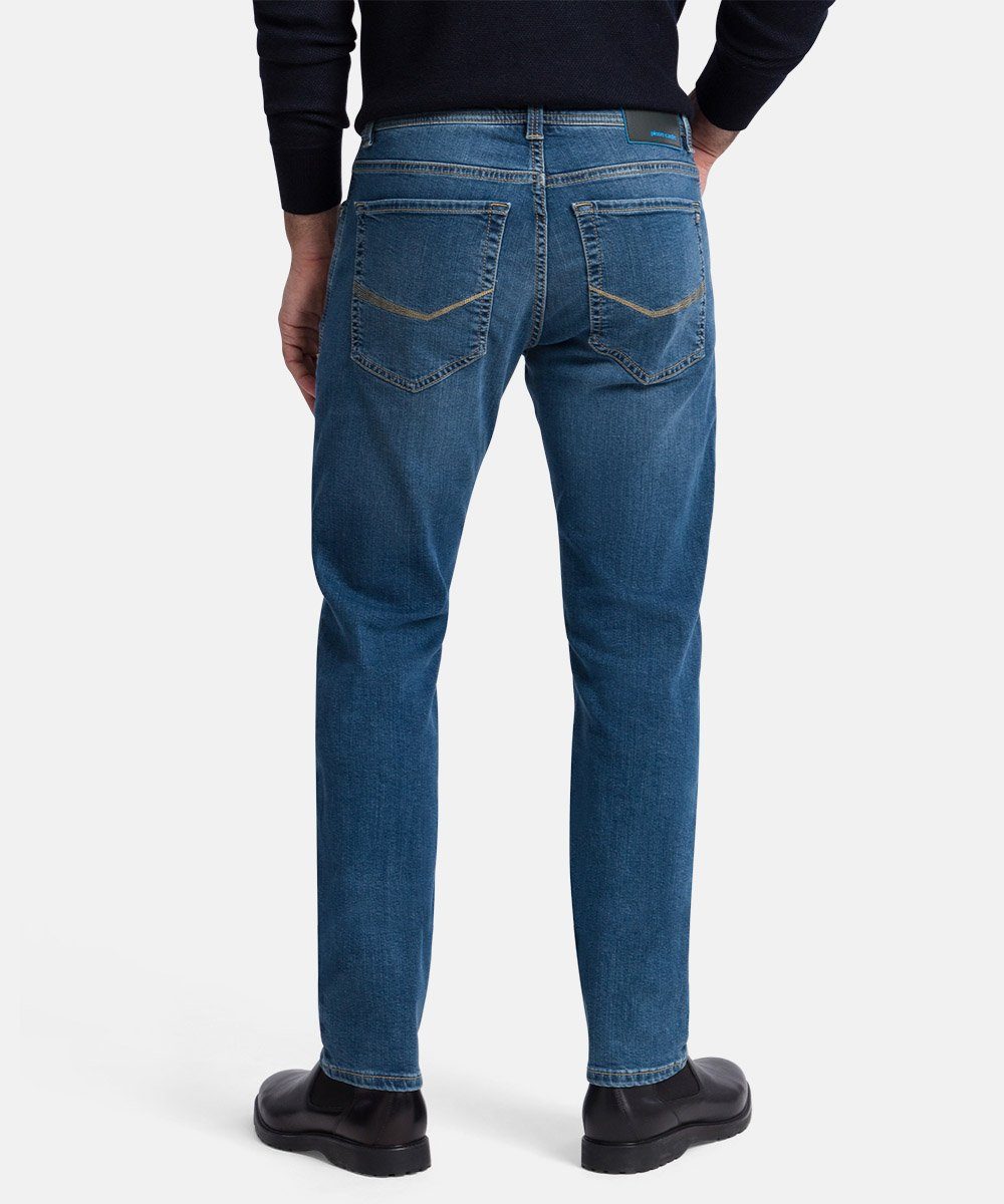 Tapered Cardin Pierre dark 5-Pocket-Jeans Lyon fashion blue