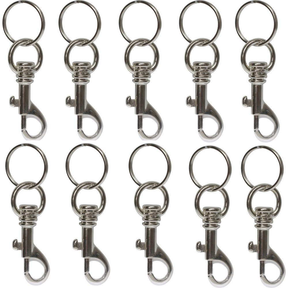 BASI Schlüsselanhänger Basi Schlüssel-Karabiner 8120-9100 4026434004335 Silber 10 St.