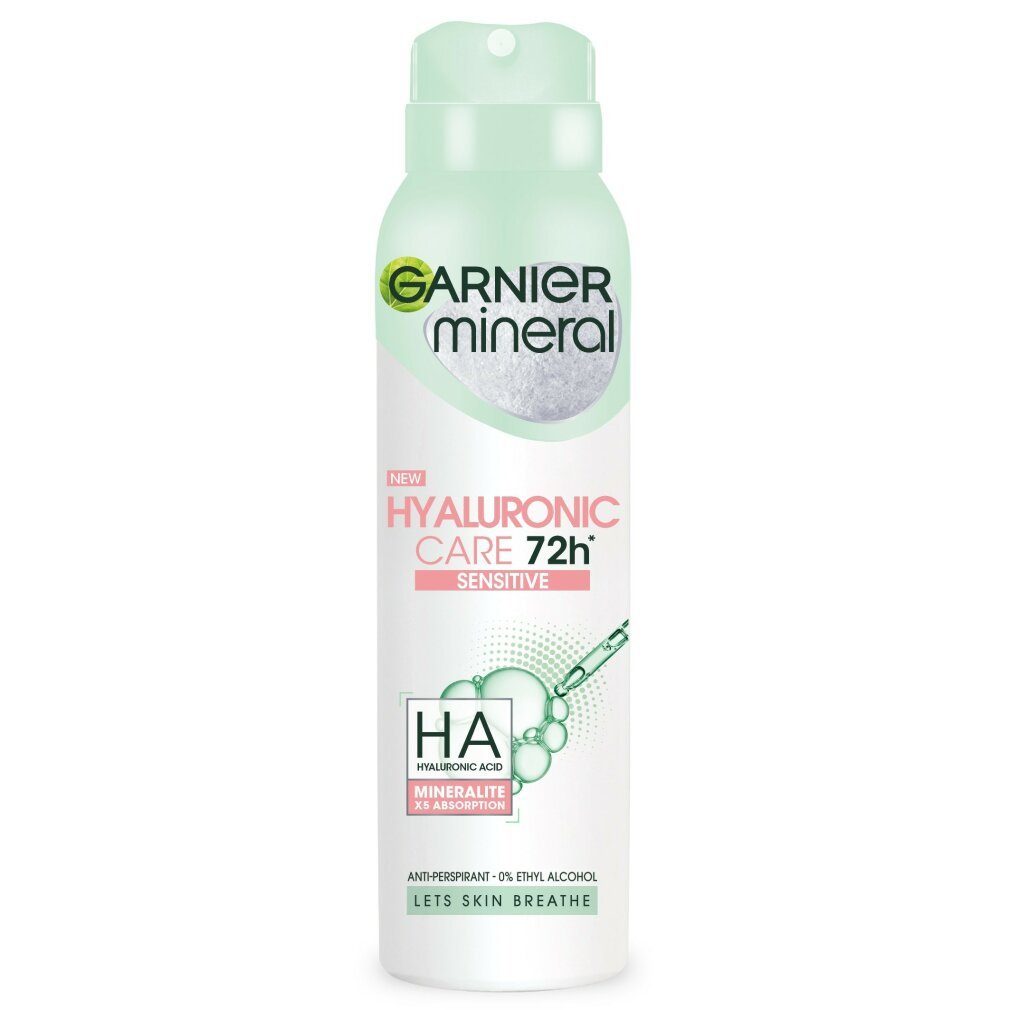 GARNIER Deo-Roller Mineral Deodorant Spray 72H Hyaluronic Care - Sensitive 150ml