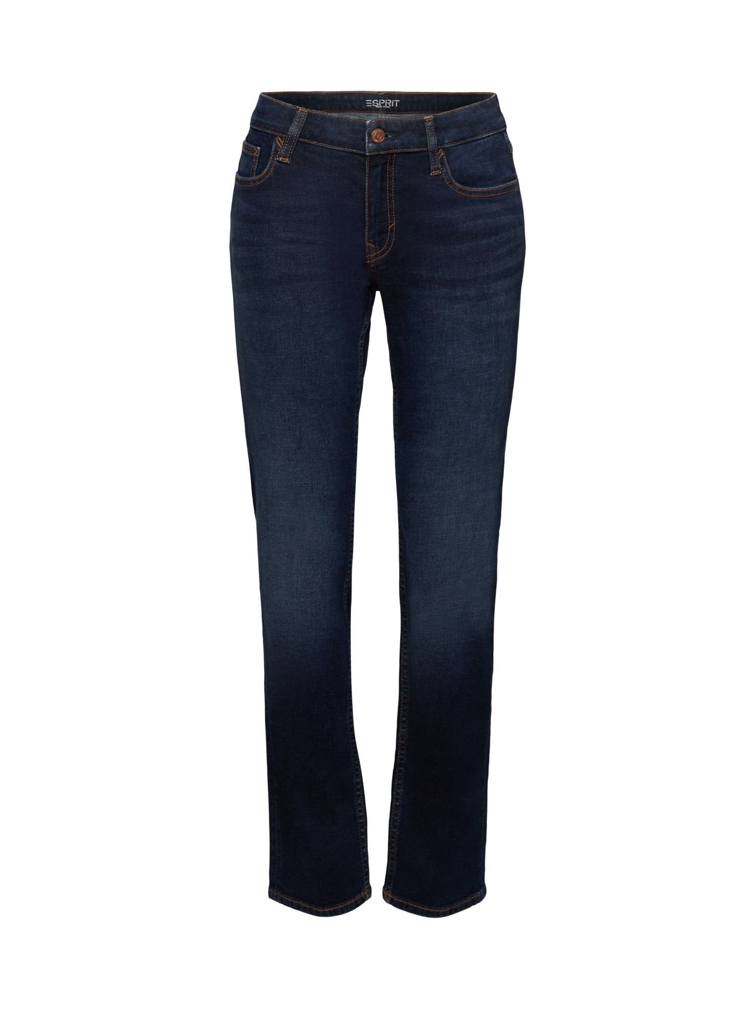 Esprit Straight-Jeans Gerade Jeans mit mittelhohem Bund | Straight-Fit Jeans
