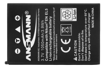 ANSMANN AG 5022333 A-Nik EN EL 5 Li-Ion Digicam Ersatzakku für Nikon Digitalkamera Kamera-Akku 1180 mAh (3.7 V)