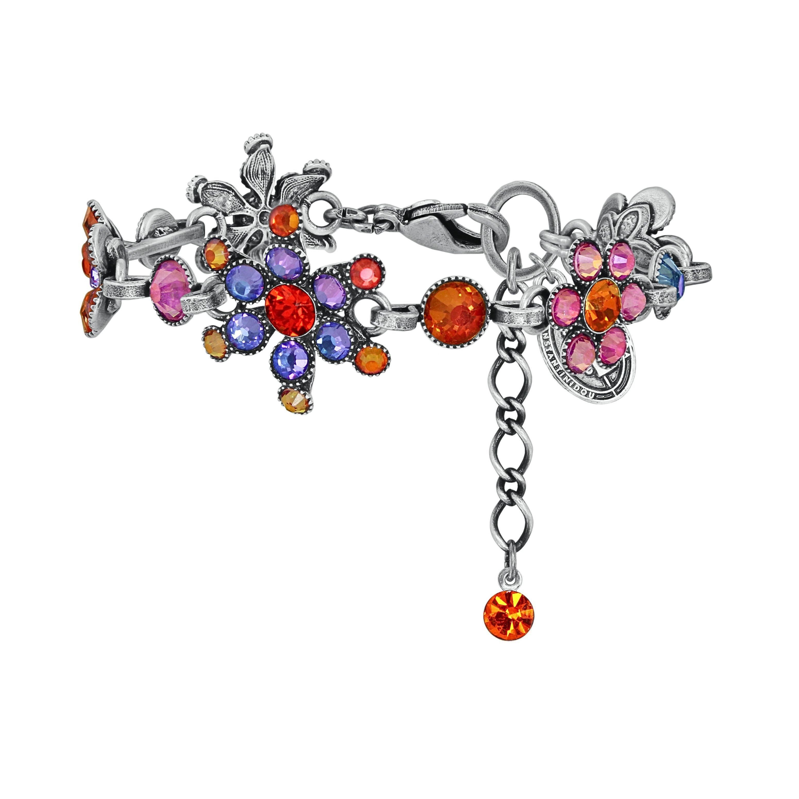 KONPLOTT Armband KONPLOTT Armband Lost Garden Oange Lila antik Silber