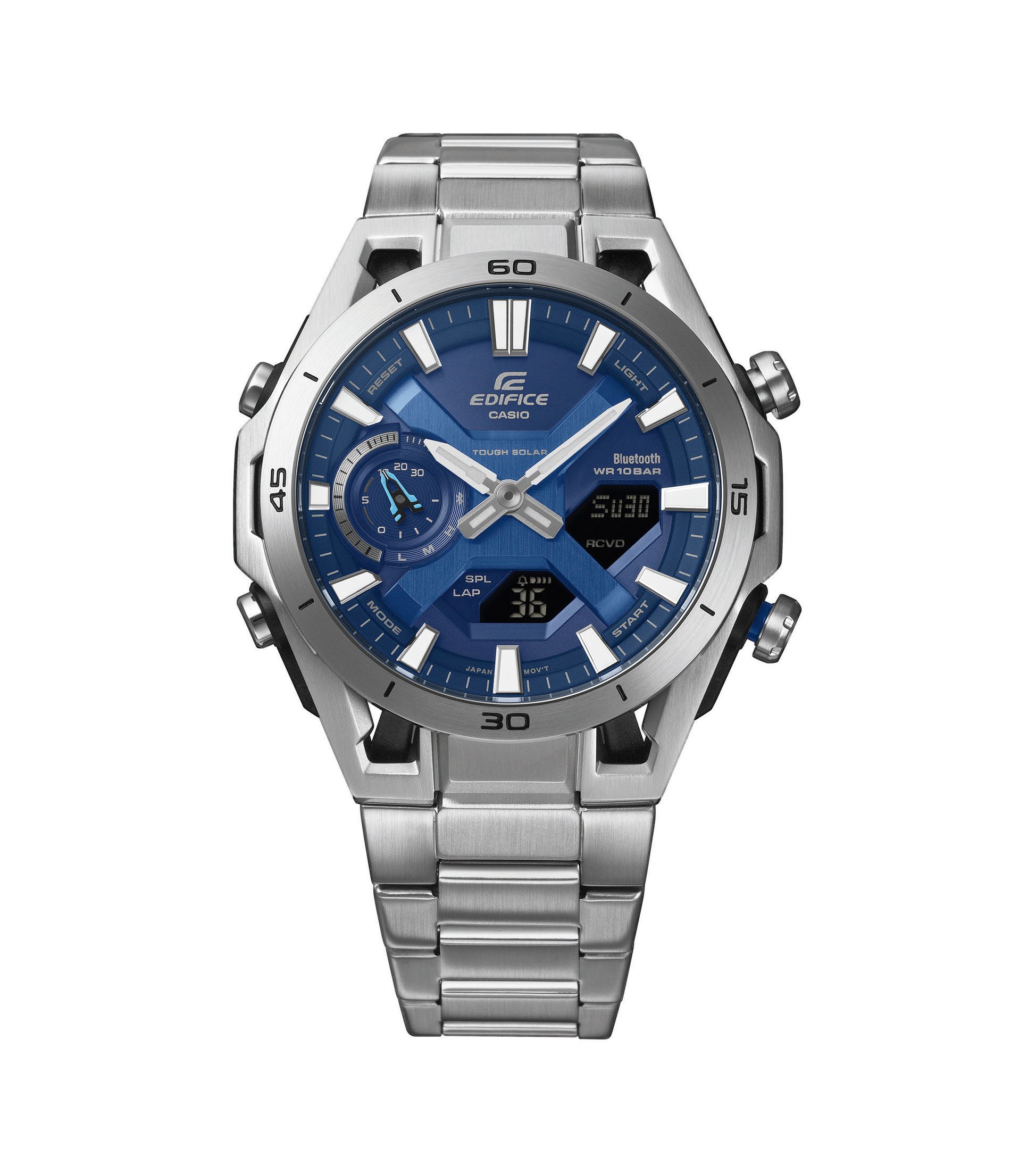 CASIO EDIFICE Smartwatch, Solaruhr, Armbanduhr, Herrenuhr, Hand Moving Funktion, Neo-Display