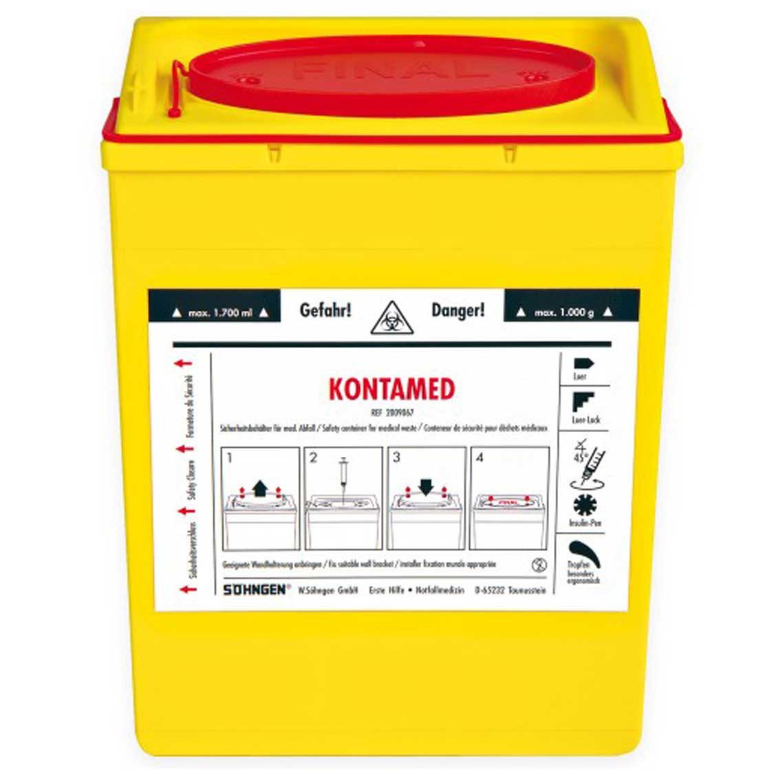 Söhngen Auffangbehälter KONTAMED-Box Kanülenabwurfbehälter 2100 ml