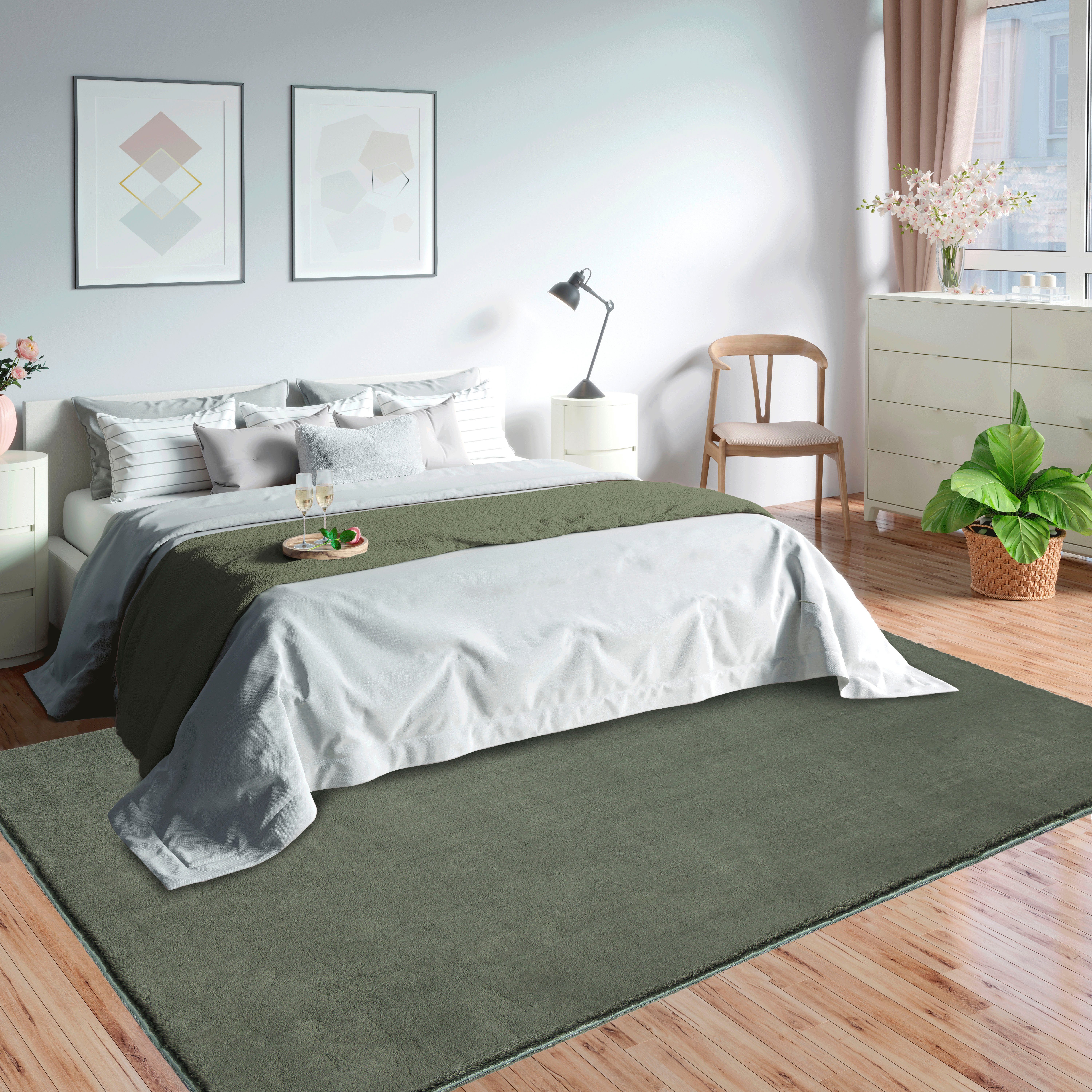 merinos Teppich Loft 37, Kunstfellteppich, rechteckig, Höhe: 16 mm, weich und kuschelig, Fell Haptik, Anti-Rutsch-Unterseite