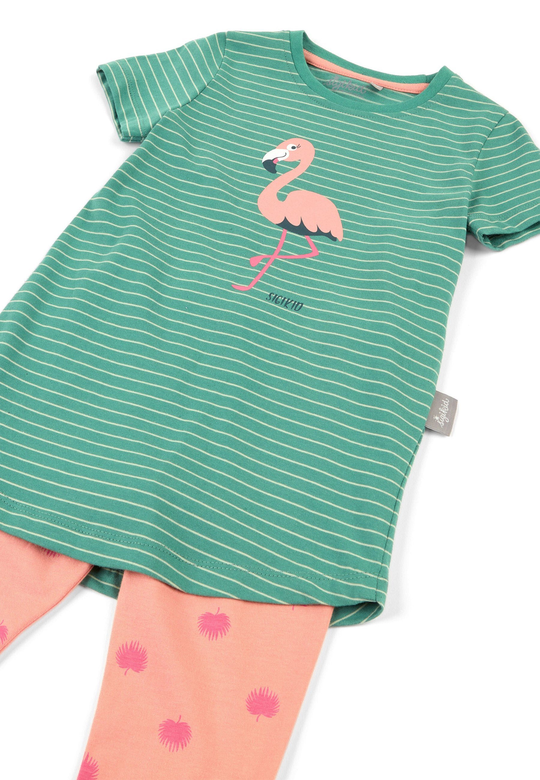 Sigikid Pyjama Kinder Nachtwäsche grün/rosa (2 Pyjama tlg)