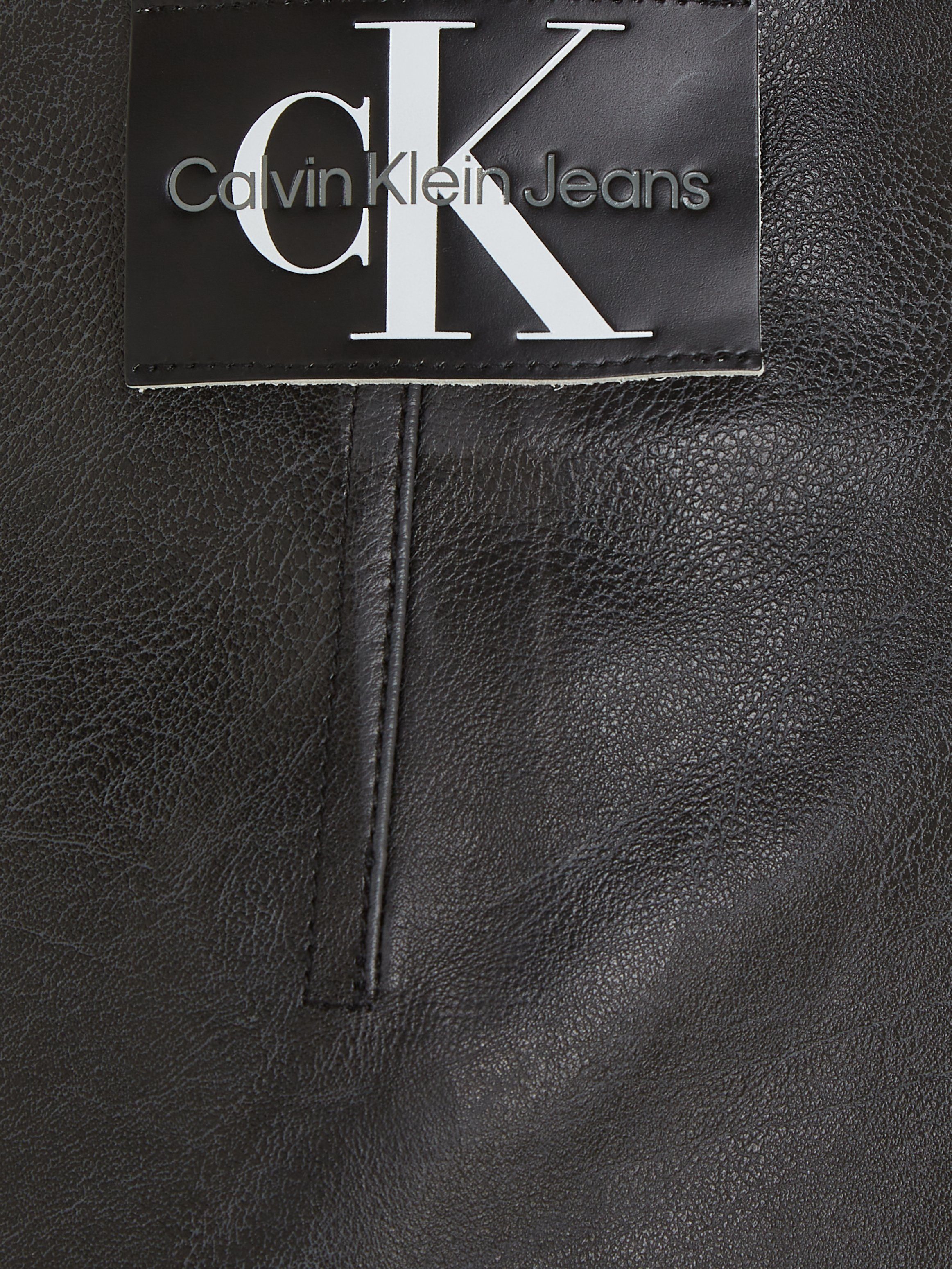 Calvin Klein Jeans SKIRT FAUX LEATHER Lederimitatrock
