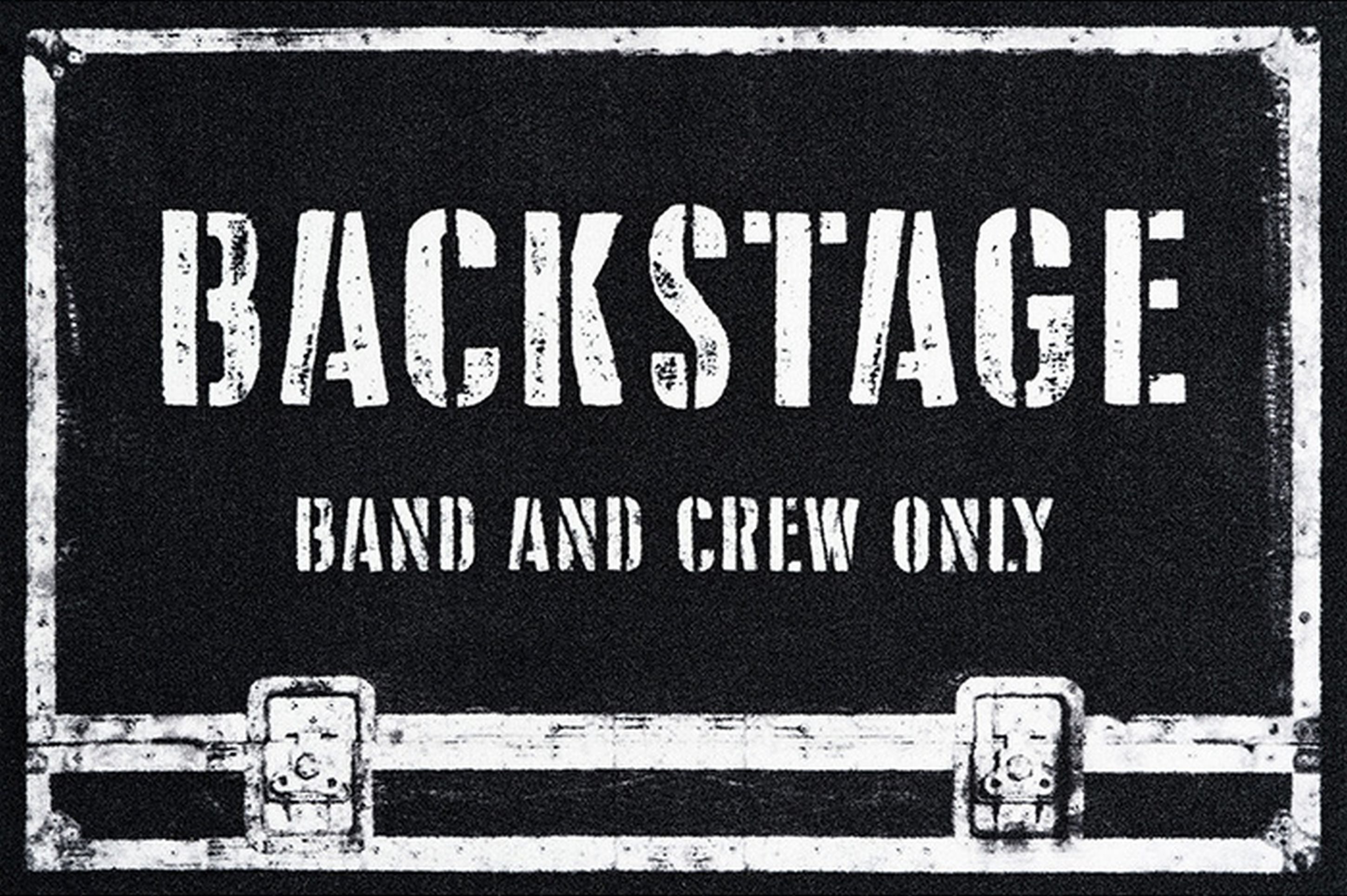 Fußmatte Rockbites - Fußmatte "Backstage - Band And Crew" Schwarz Nr.188, Rockbites