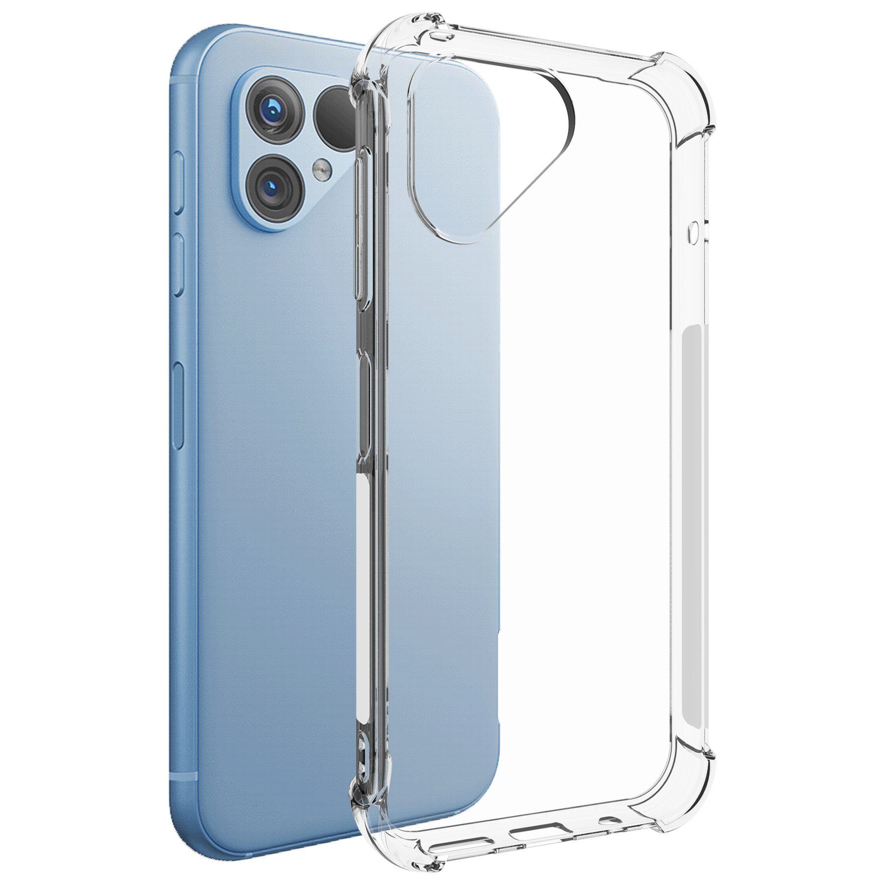 mtb more energy Smartphone-Hülle Clear Armor Case für Fairphone 5 (6.46), Transparente TPU Schutzhülle Case Backcover mit Anti-Shock Verstärkung