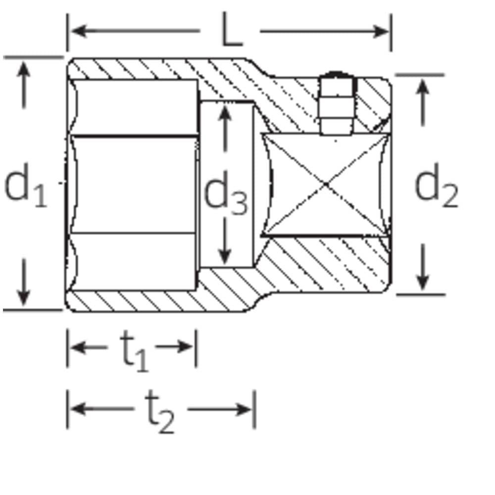 Stahlwille Steckschlüssel 50 3/4″ Steckschlüsseleinsatz mm