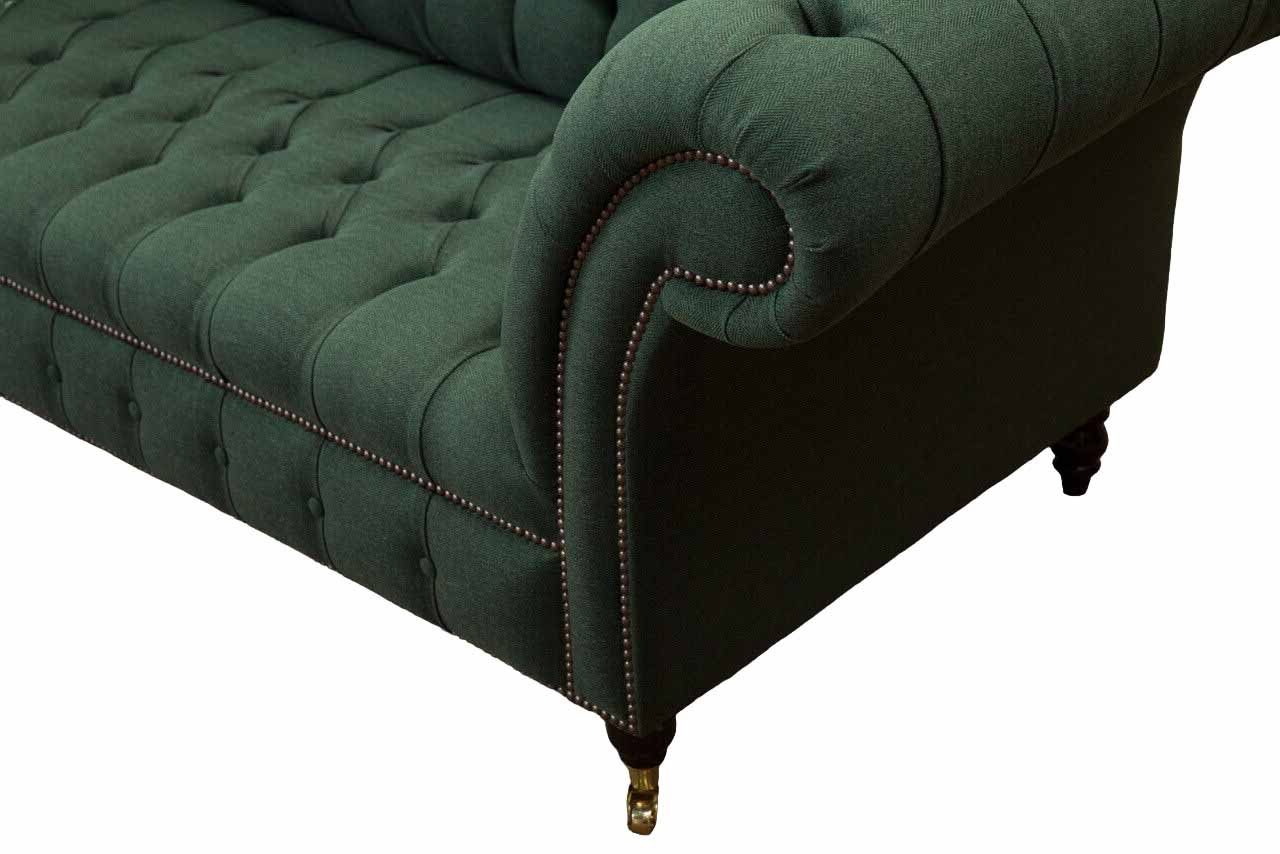 Klassisch Design Chesterfield-Sofa, Chesterfield Sofas Dreisitzer Wohnzimmer JVmoebel Sofa Textil