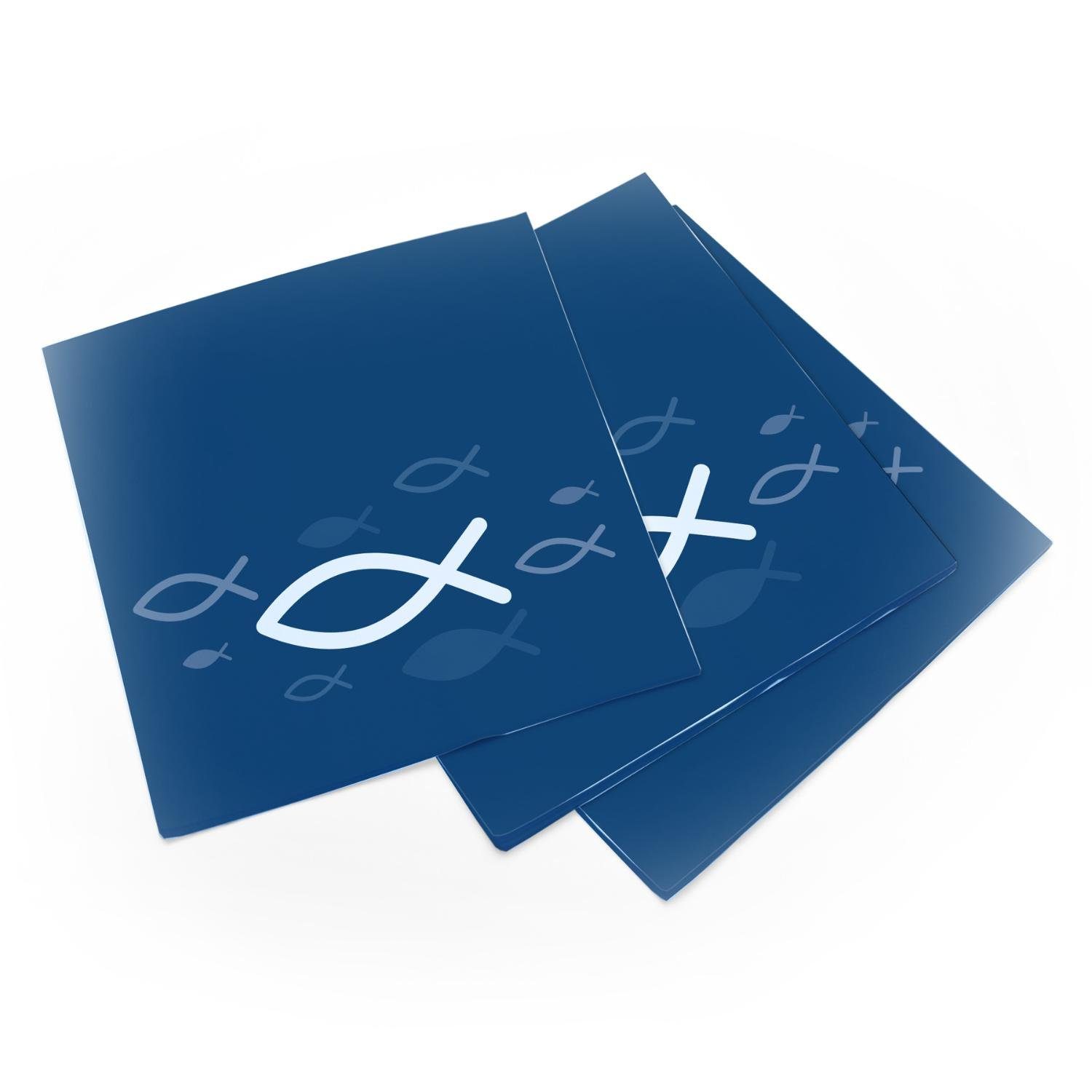 itenga Papierserviette itenga Servietten Fisch Blau Weiß 30 x 30 cm 3-lagig 20 Stück