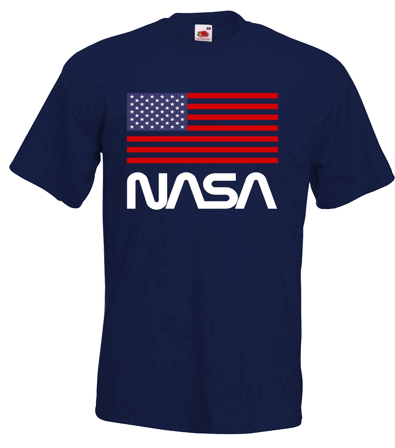 Youth Designz T-Shirt NASA USA Herren T-Shirt mit trendigem Frontprint Navyblau