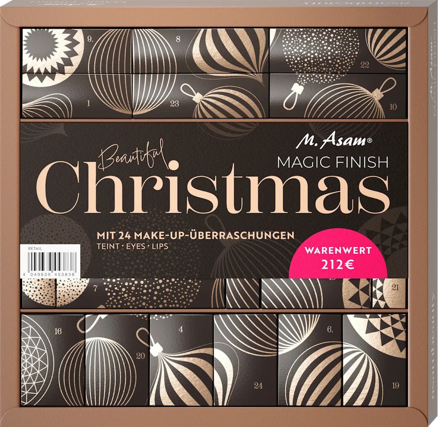 M. Asam Косметический адвент-календарь Magic Finish Exklusive Make-Up Limitiert 2025, Kalender mit 24 Türchen