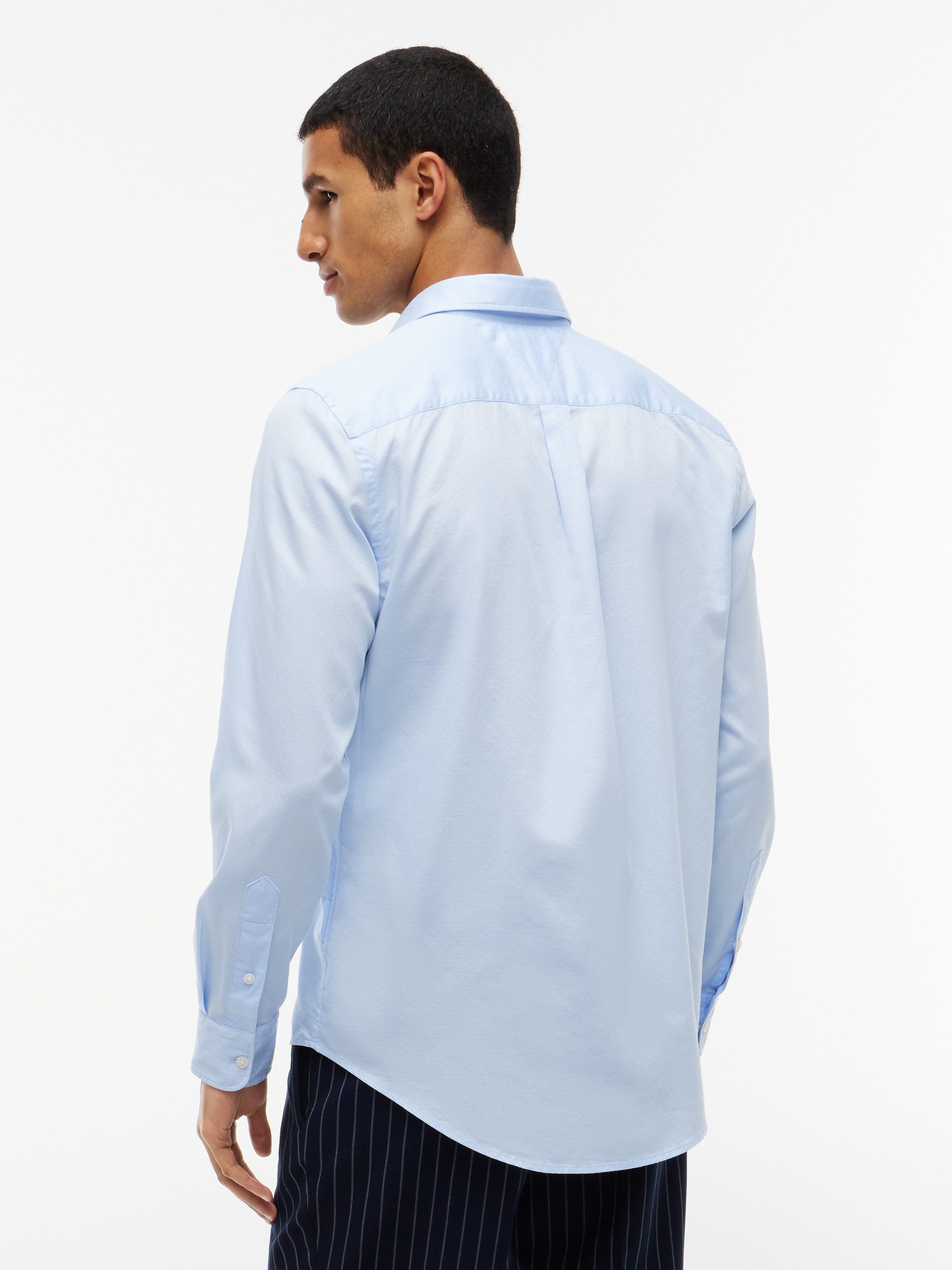 Tommy Hilfiger Langarmhemd FLEX DOBBY SLIM FIT Slim Fit Dobby Structure