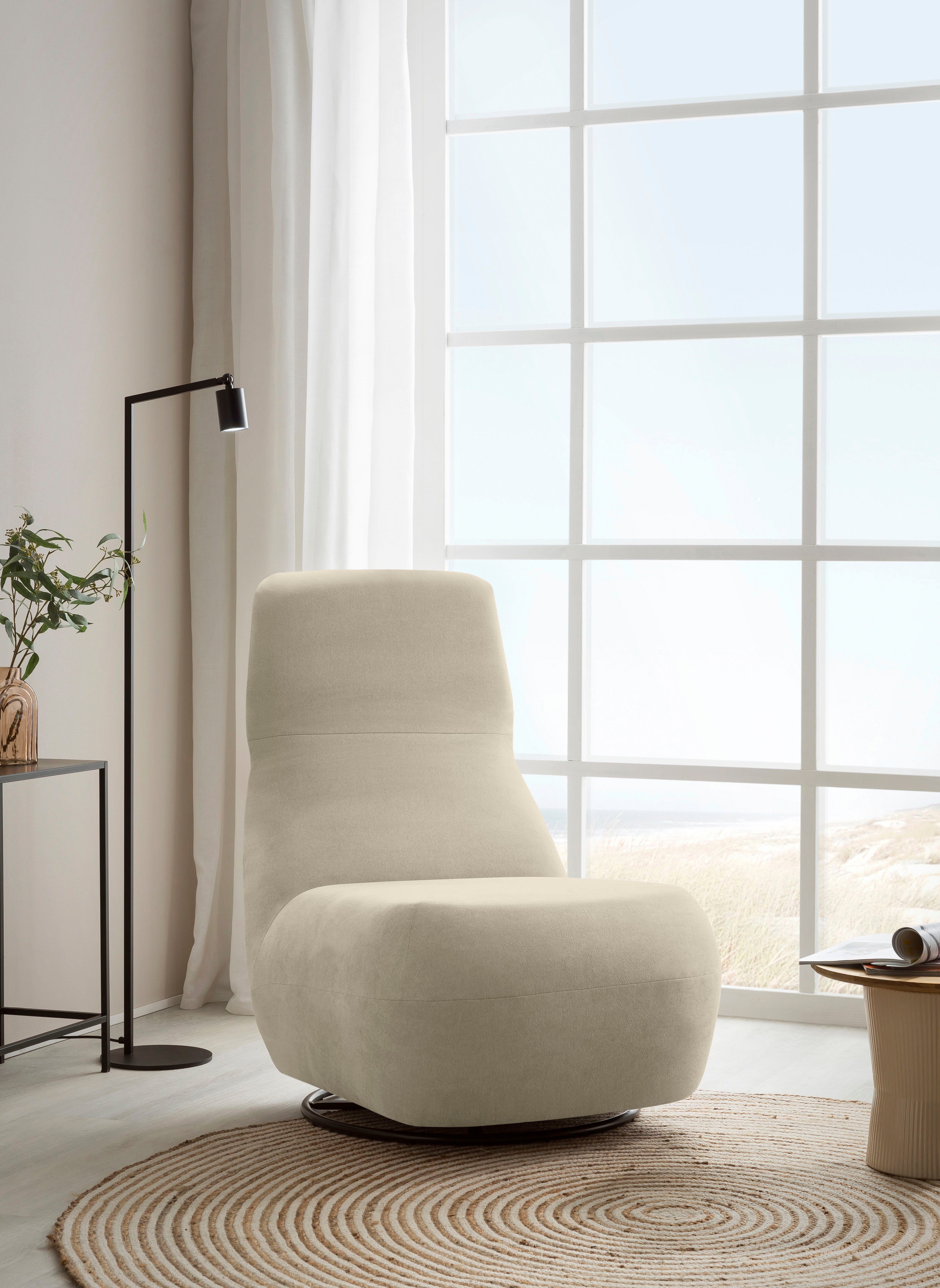 Home affaire Relaxsessel Emberson Sessel, Rückenlehne hochklappbar, Drehsessel, Rückenverstellung, Drehfunktion, wahlweise auch Swivel (Wipp) Funktion