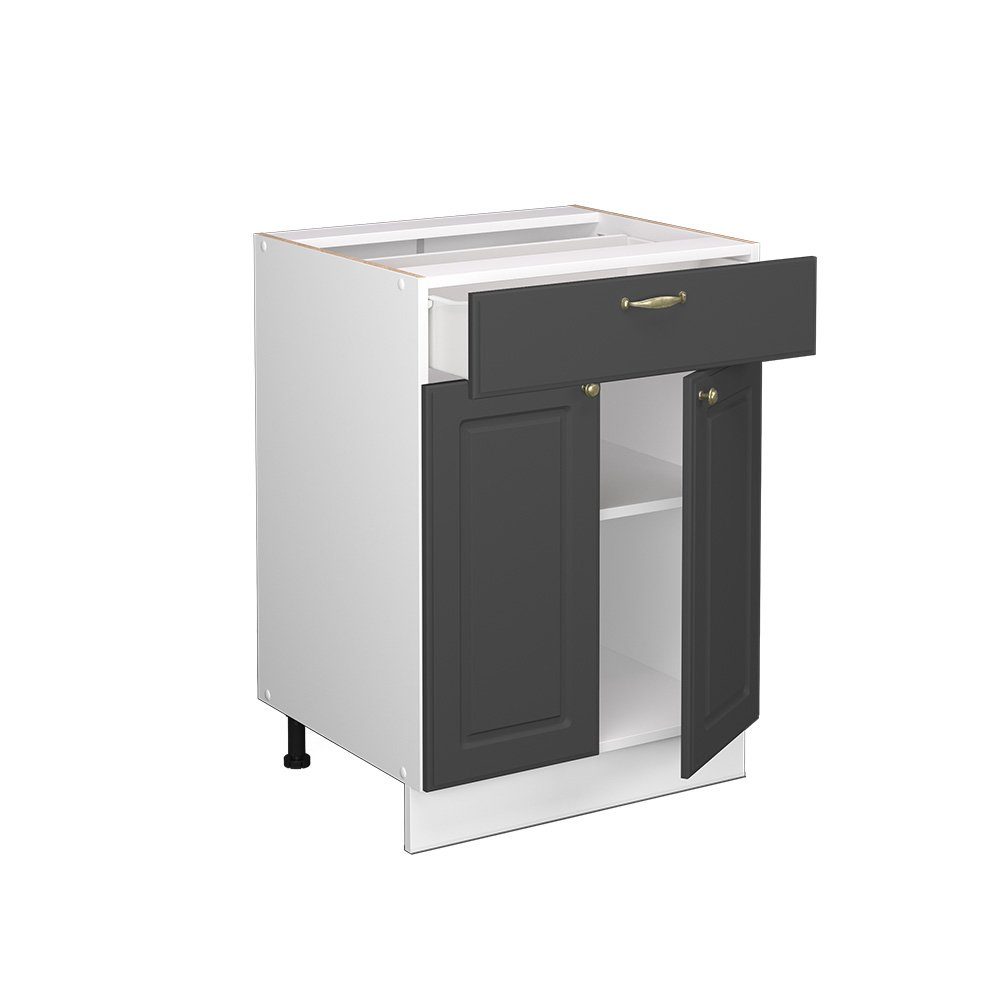 Vicco Midischrank Fame-Line, Anthrazit-Gold/Weiß, 60x81.6cm mit günstig online kaufen