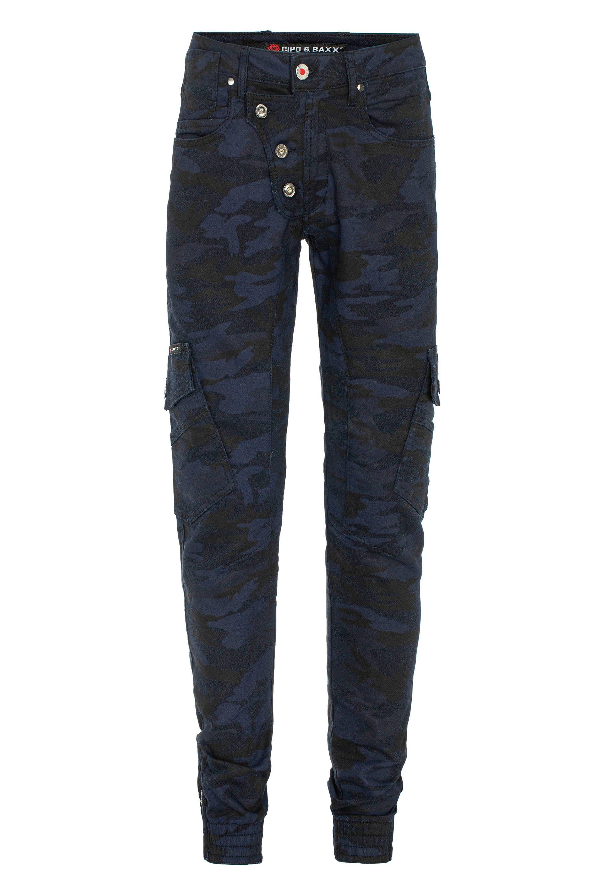 & Cipo Baxx mit Bequeme tollen Cargotaschen Jeans