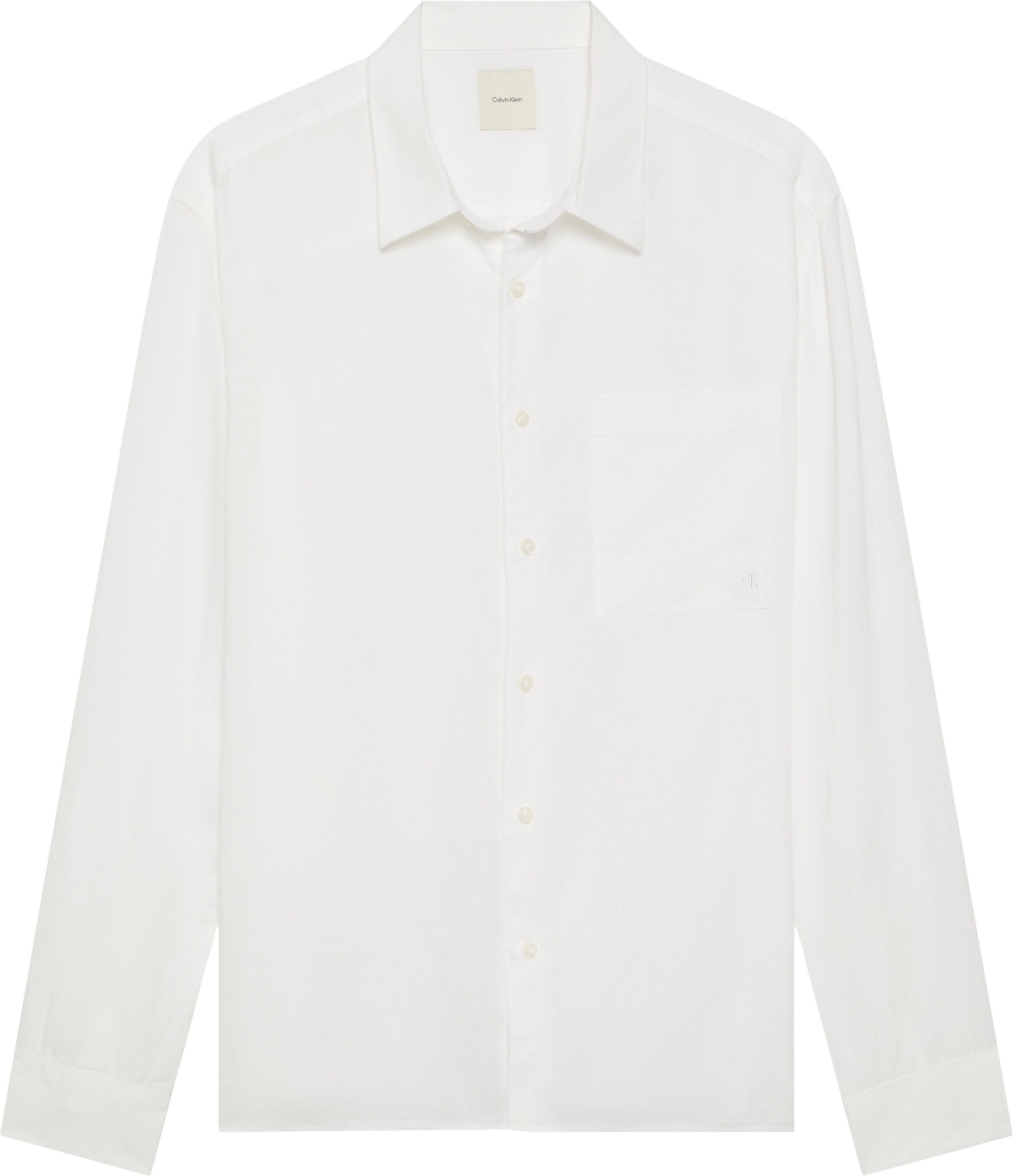 Calvin Klein Leinenhemd SOLID LINEN CLASSIC Kentkragen, Regular Fit, Leinen-Viskosemix