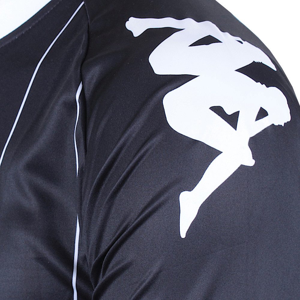 Kappa Fußballtrikot Arezzo Trikot Sportshirt mit Längsstreifen und Kontrasteinfassungen