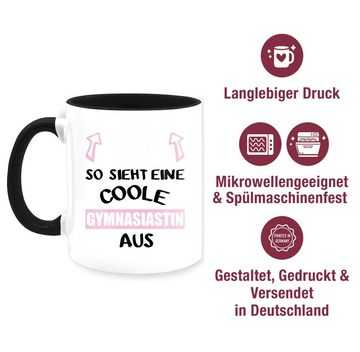 Shirtracer Tasse So sieht eine coole Gymnasiastin aus, Keramik, Einschulung Geschenk Tasse