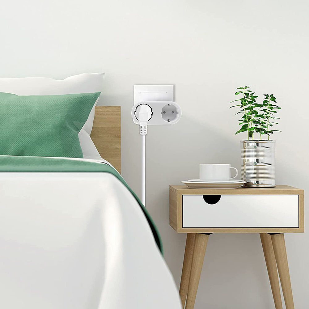 Rosnek Steckdose Smart, Wifi, 1-St., Haushaltsgeräte, Google Doppelter und Kompatibel mit Stecker, Alexa für