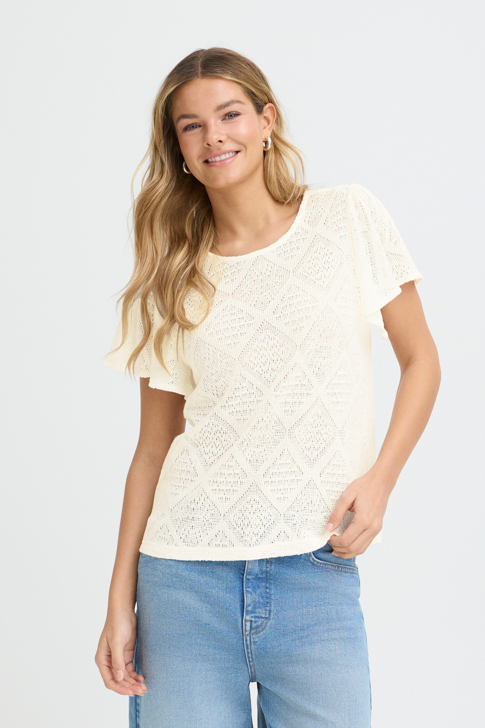 fransa T-Shirt Kurzarm-Bluse FRMARILYNNE