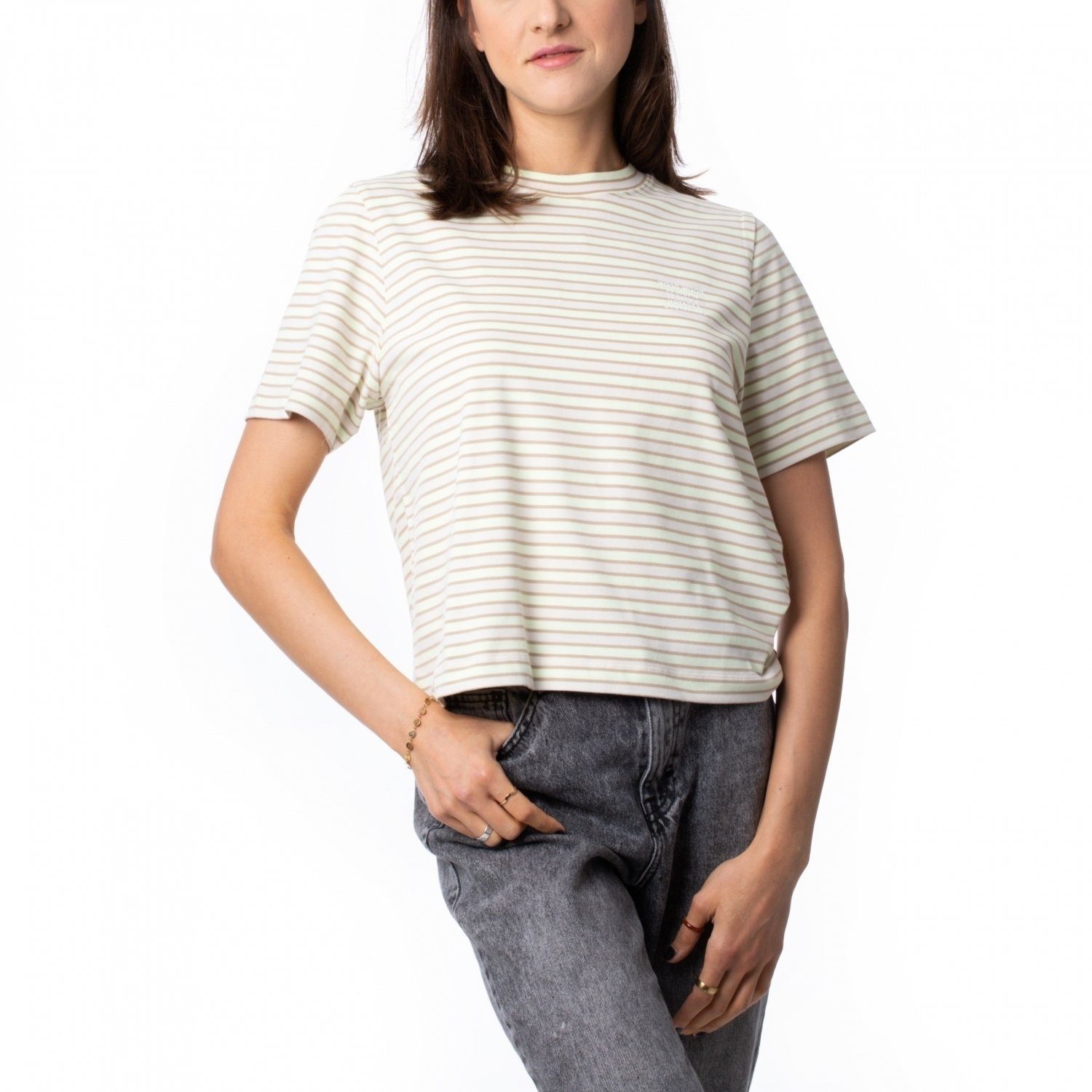 WOOD Wood Green Tee WOOD Stripes T-Shirt Alma Wood