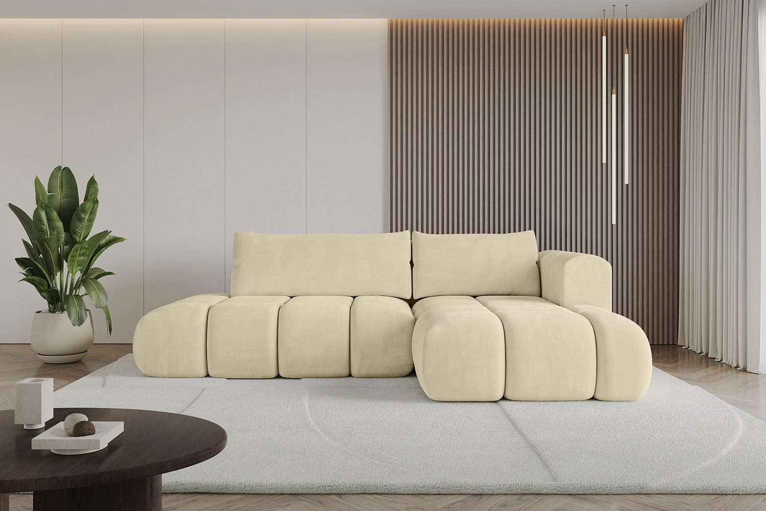 ALTDECOR Ecksofa CLOUD-L, Couch mit Schlaffunktion, Wohnzimmer - Wohnlandschaft, Corner Sofa Bett Eckcouch Couch L-Form Schlafcouch Ausziehbar