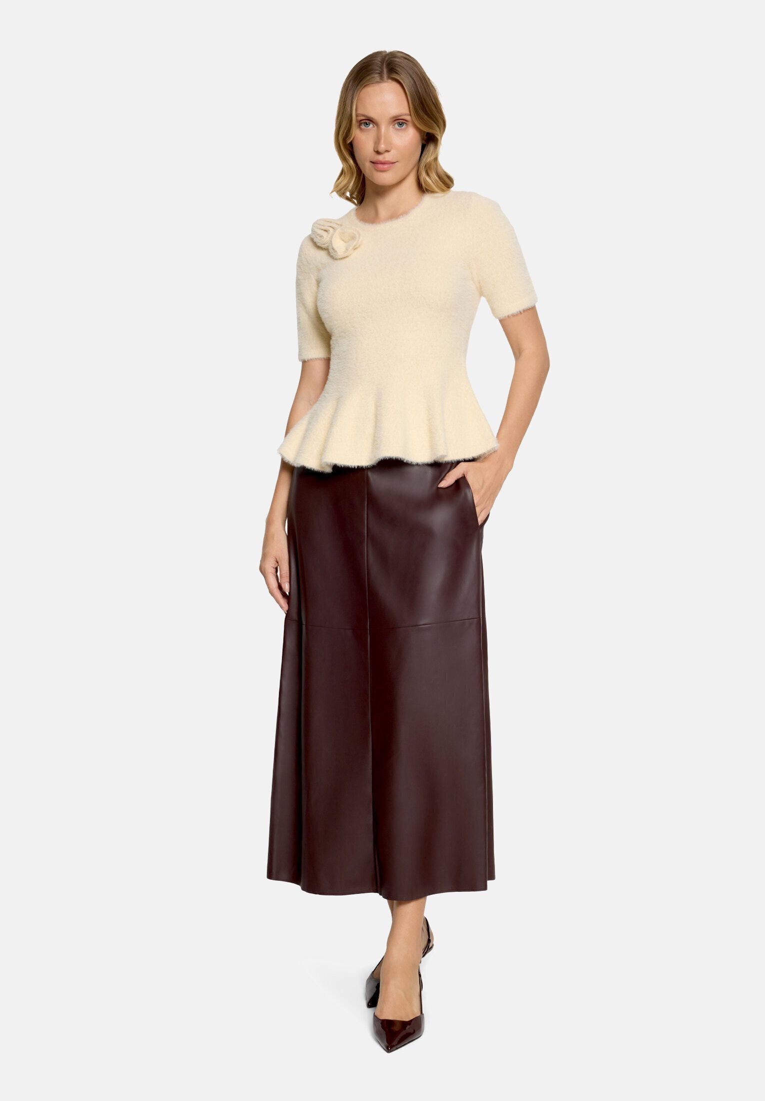 Vera Mont Kurzarmshirt Damen mit Rundhalsausschnitt (1-tlg)